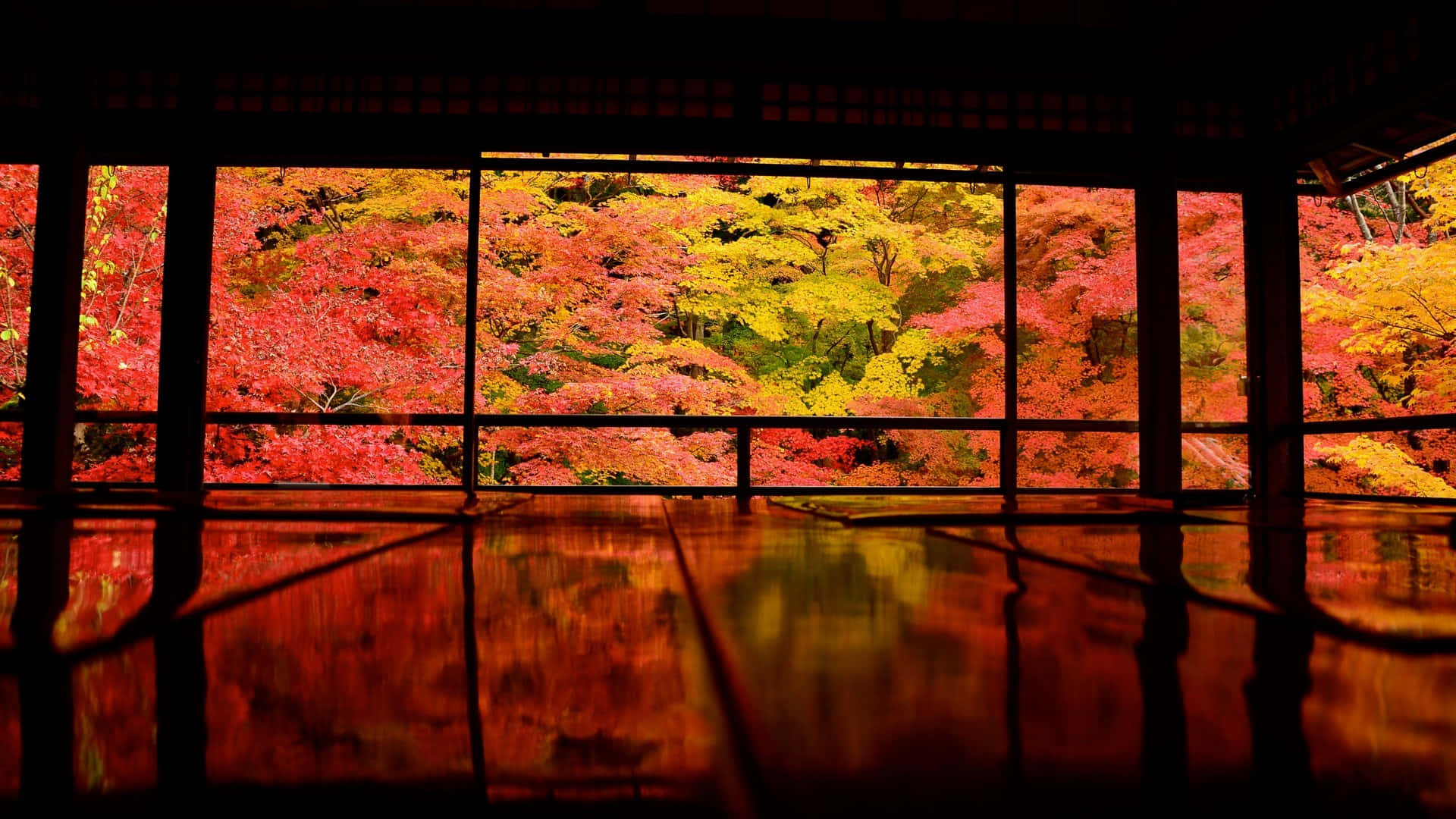 Rød Chureito-pagode, Aomori, Japan Bakgrunner
