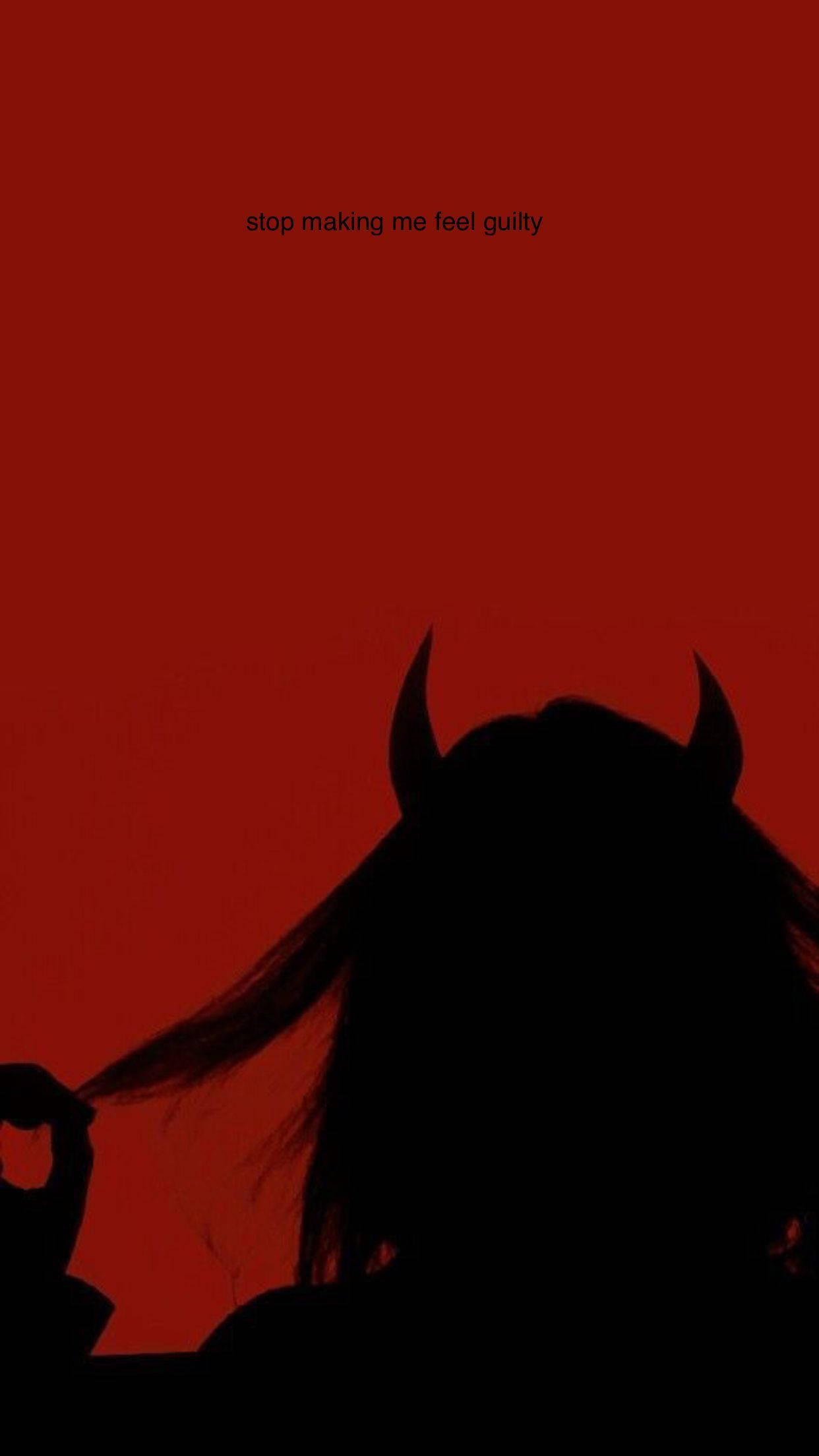 Rød demon estetisk jente Bakgrunner