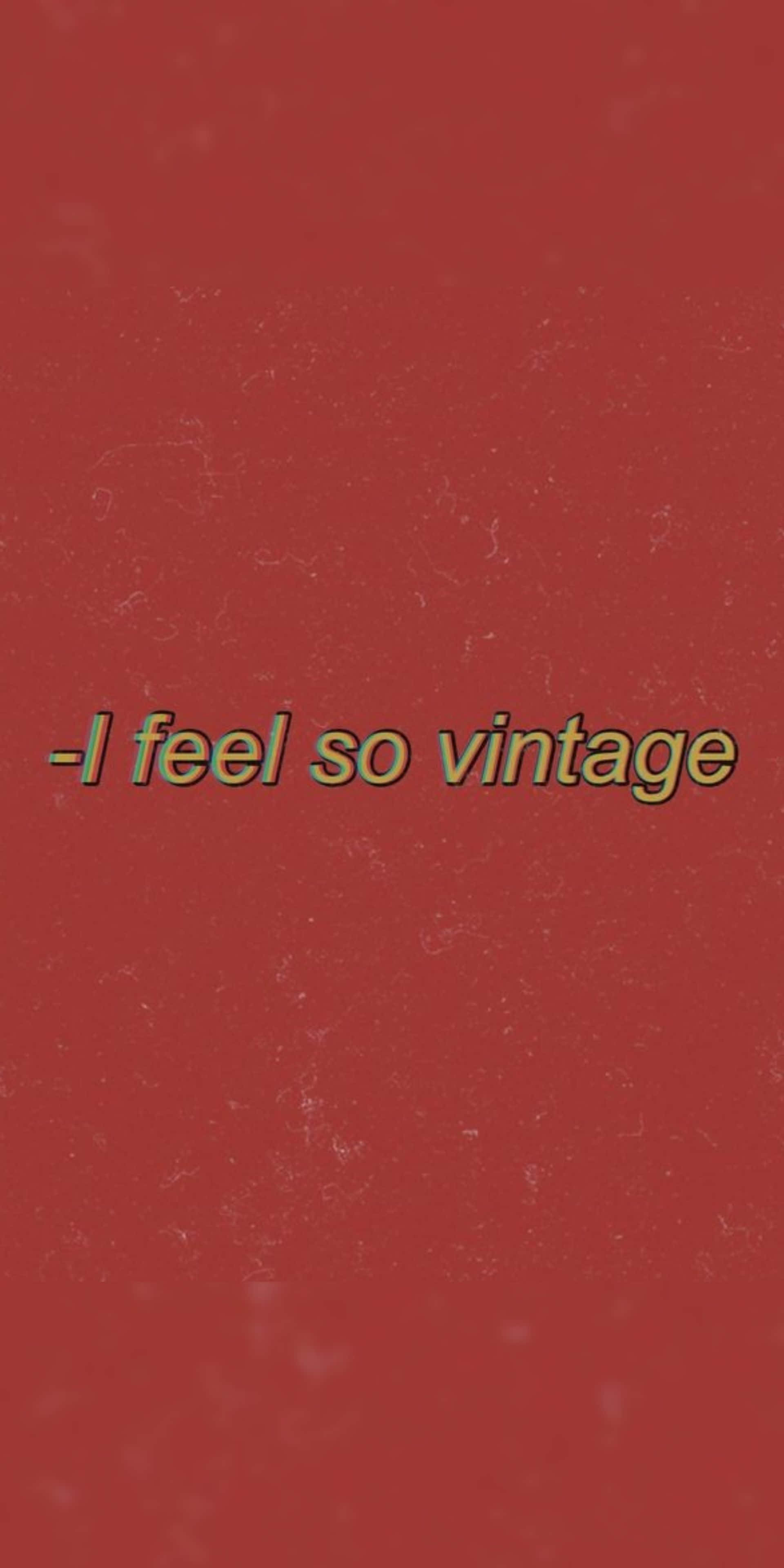 Rød estetisk Tumblr jeg føler meg så vintage Bakgrunner