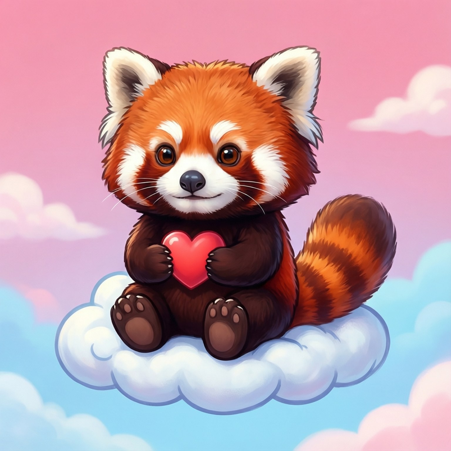 Rød panda Chibi Bakgrunner