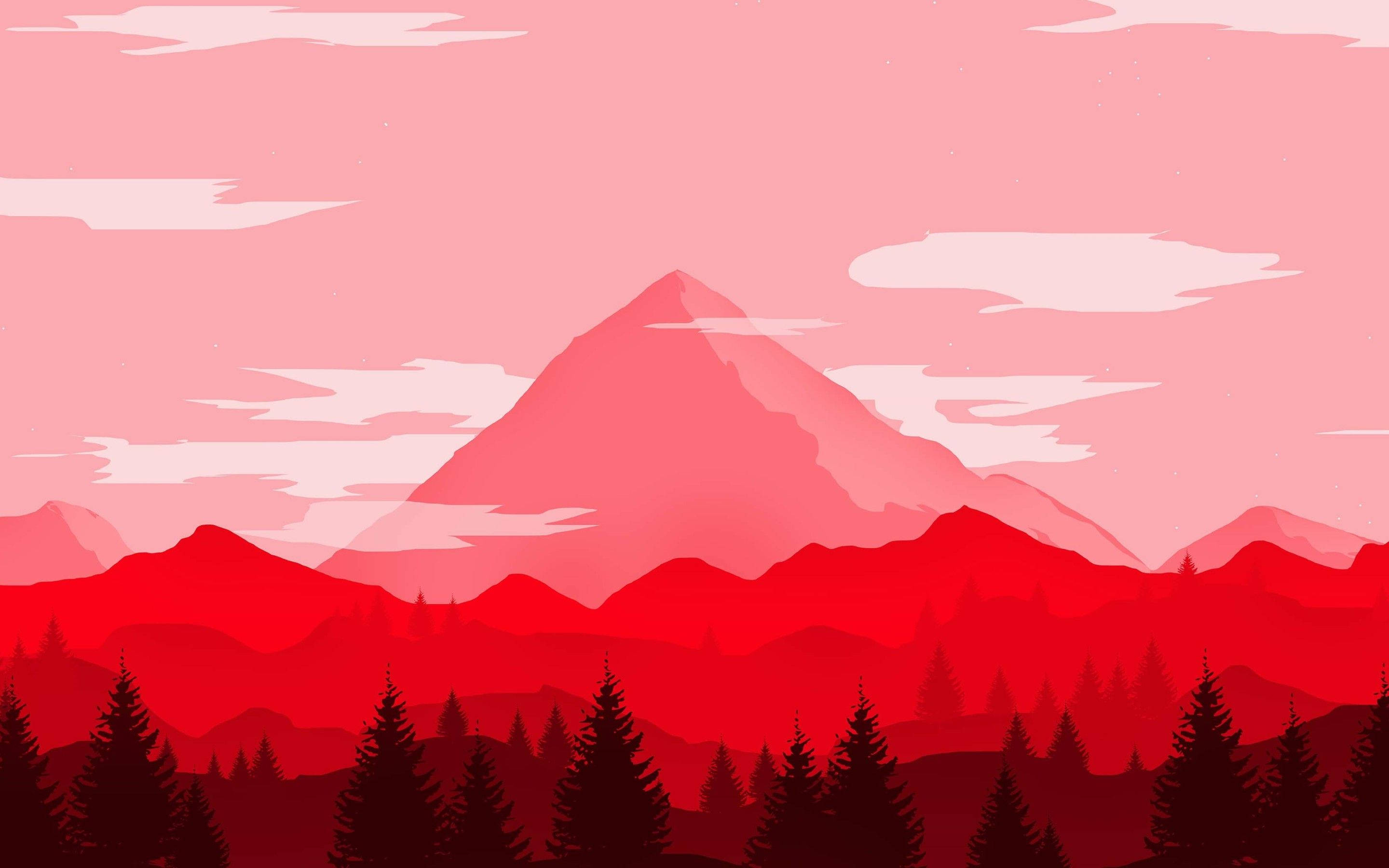 Rødt fjell i rosa himmel Bakgrunner