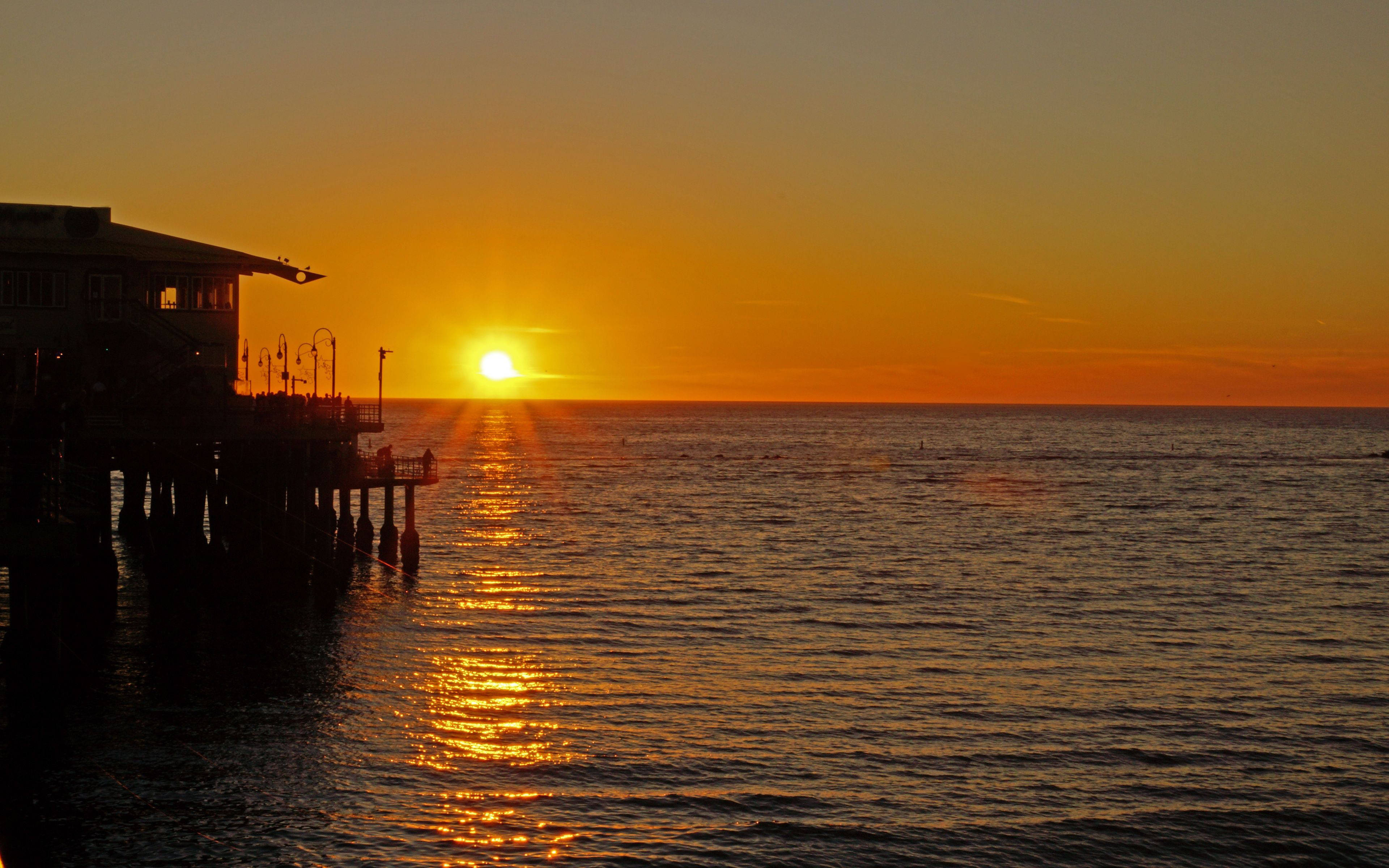 Rolig solnedgang i Los Angeles Bakgrunner