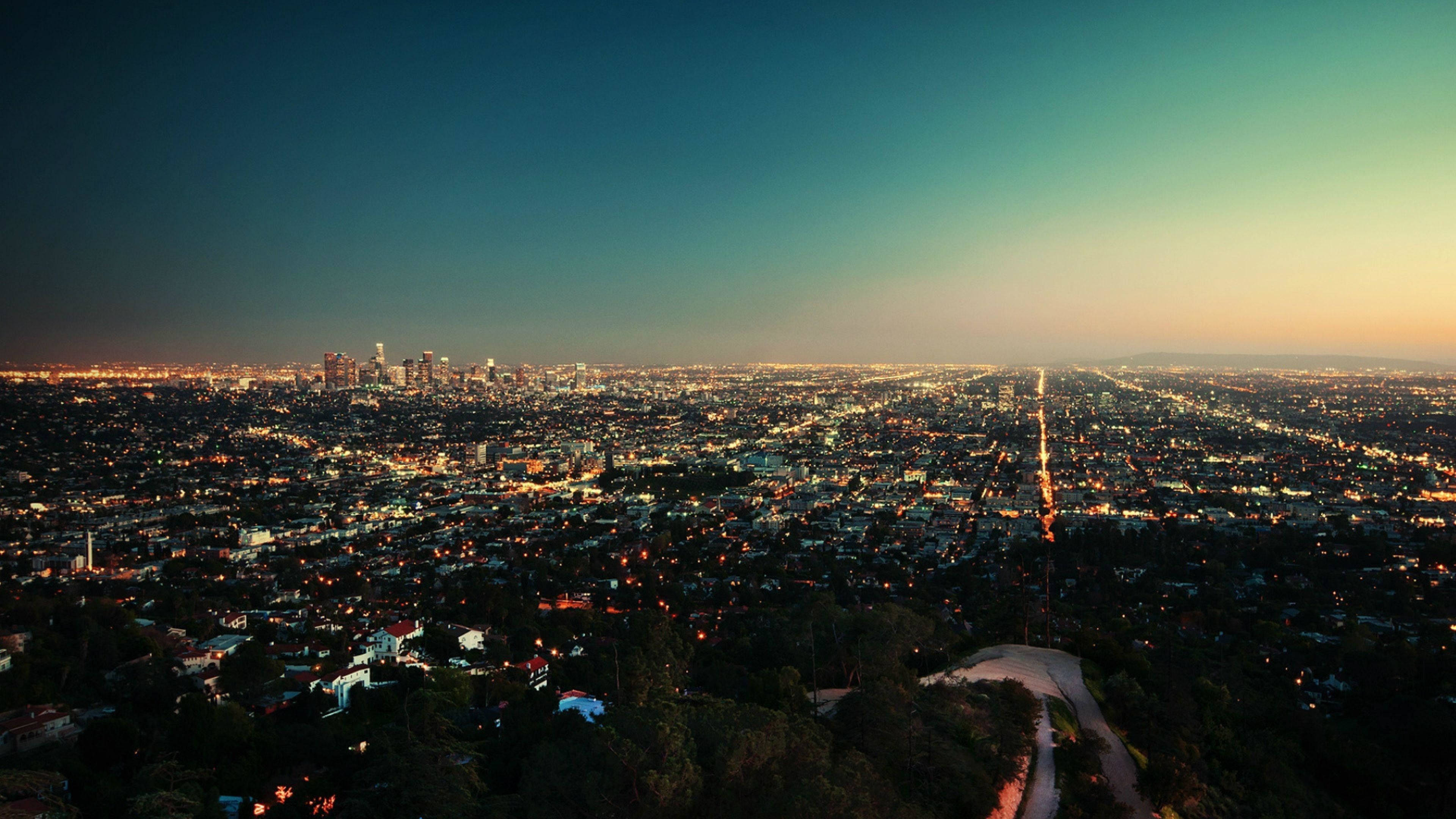 Rolig solnedgang over Los Angeles Bakgrunner