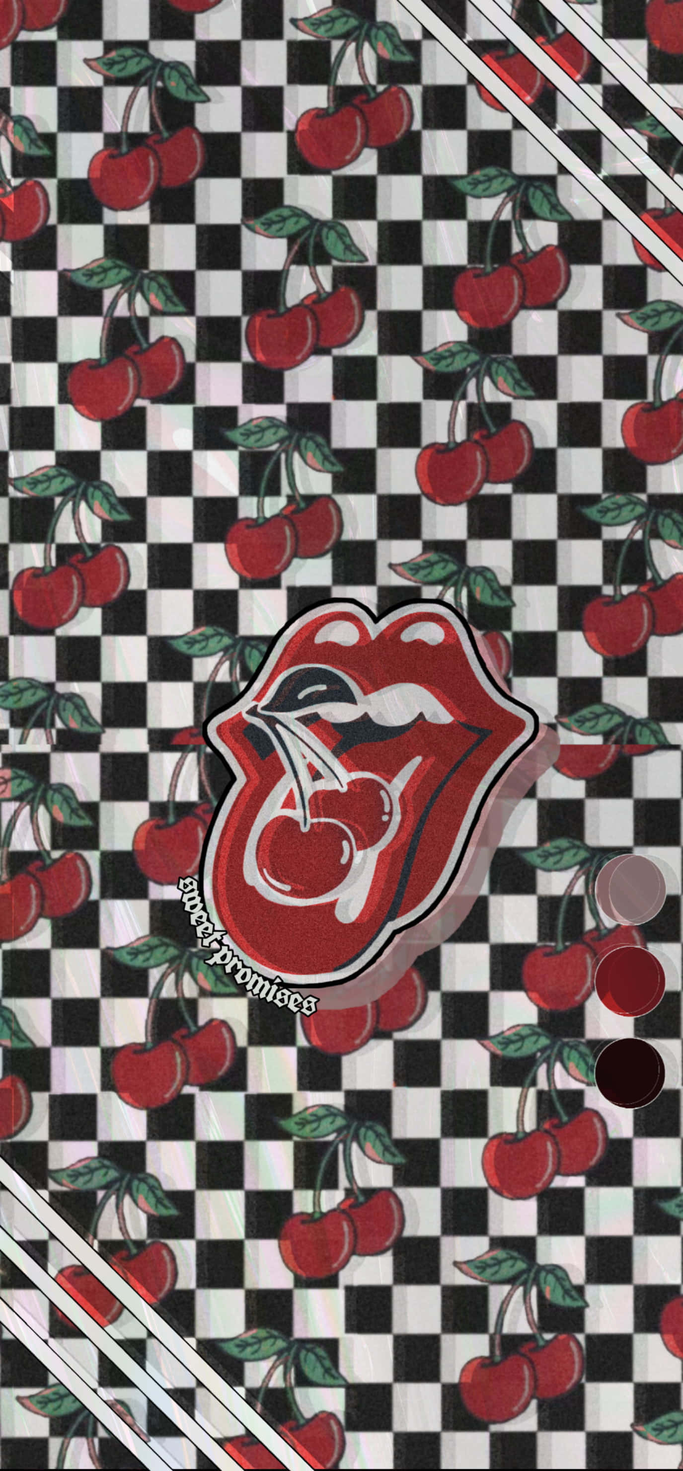 rolling stones kirsebær rutete rutete rutete Bakgrunner