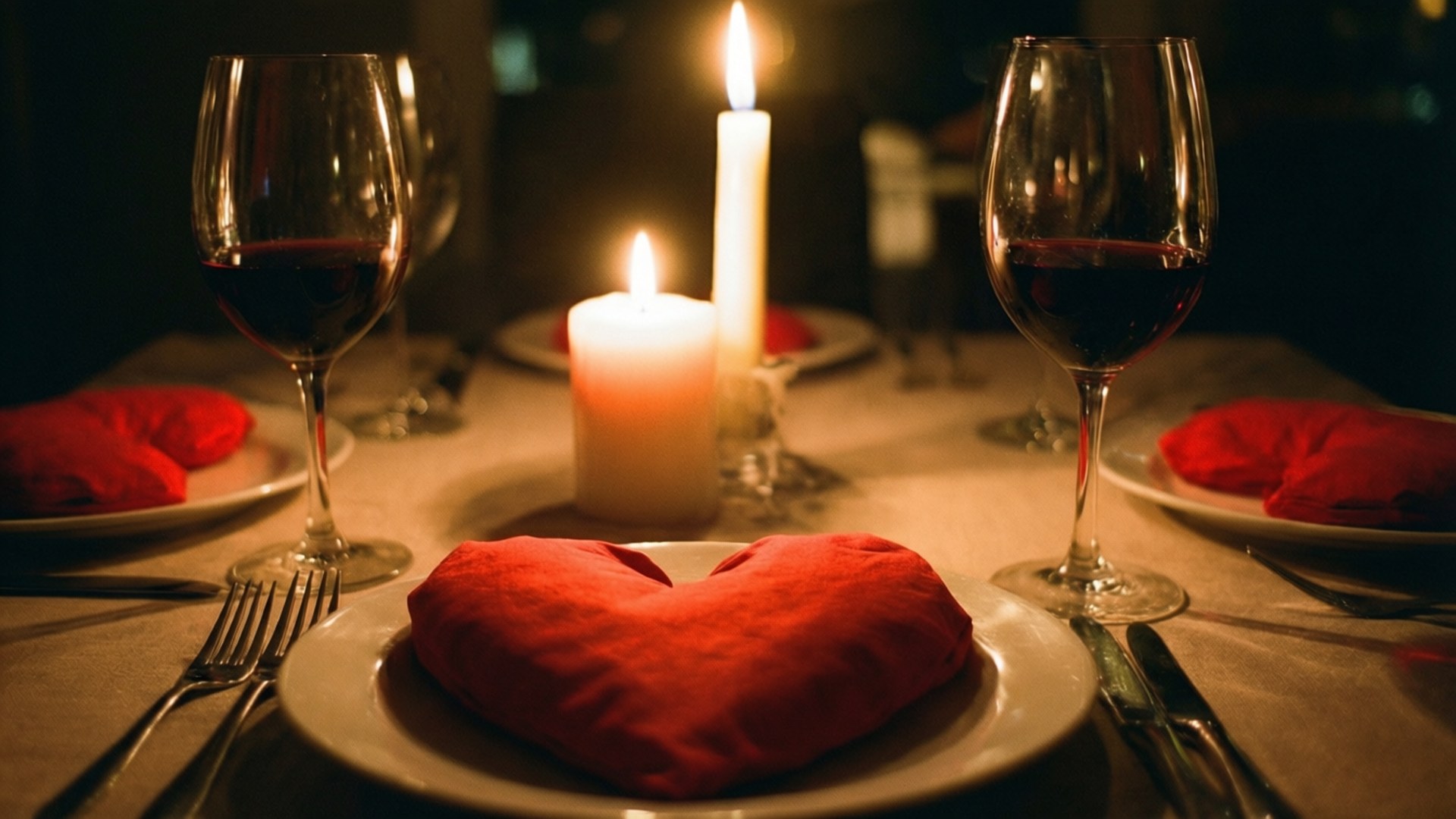 Romantisk middag med levende lys Bakgrunner