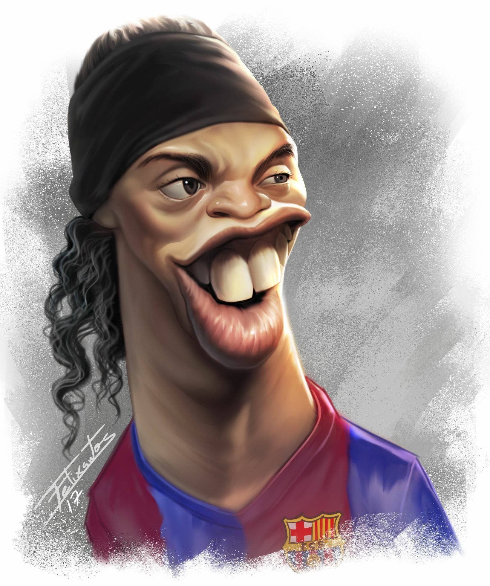 Ronaldinho Forvrengt Kunst Bakgrunner