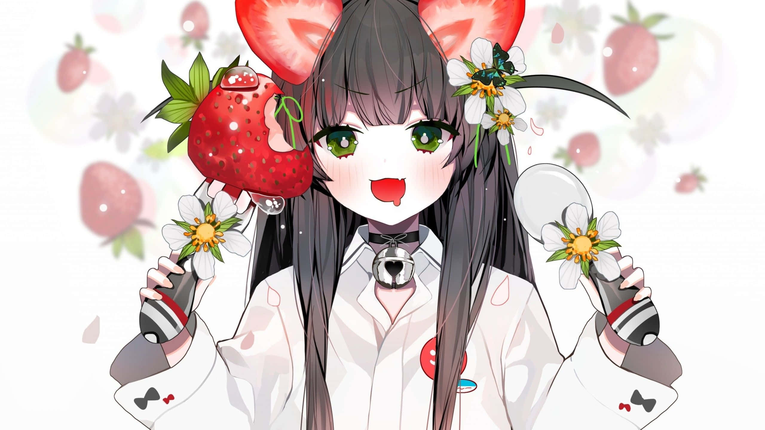 Rosa anime-estetiske bilder Bakgrunner