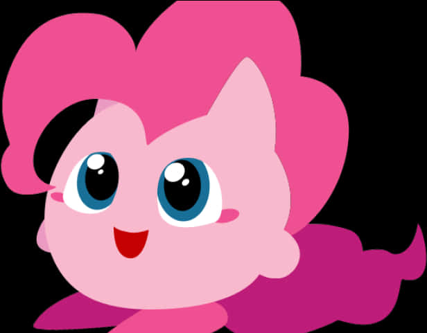 Rosa animert figur smiler Bakgrunner