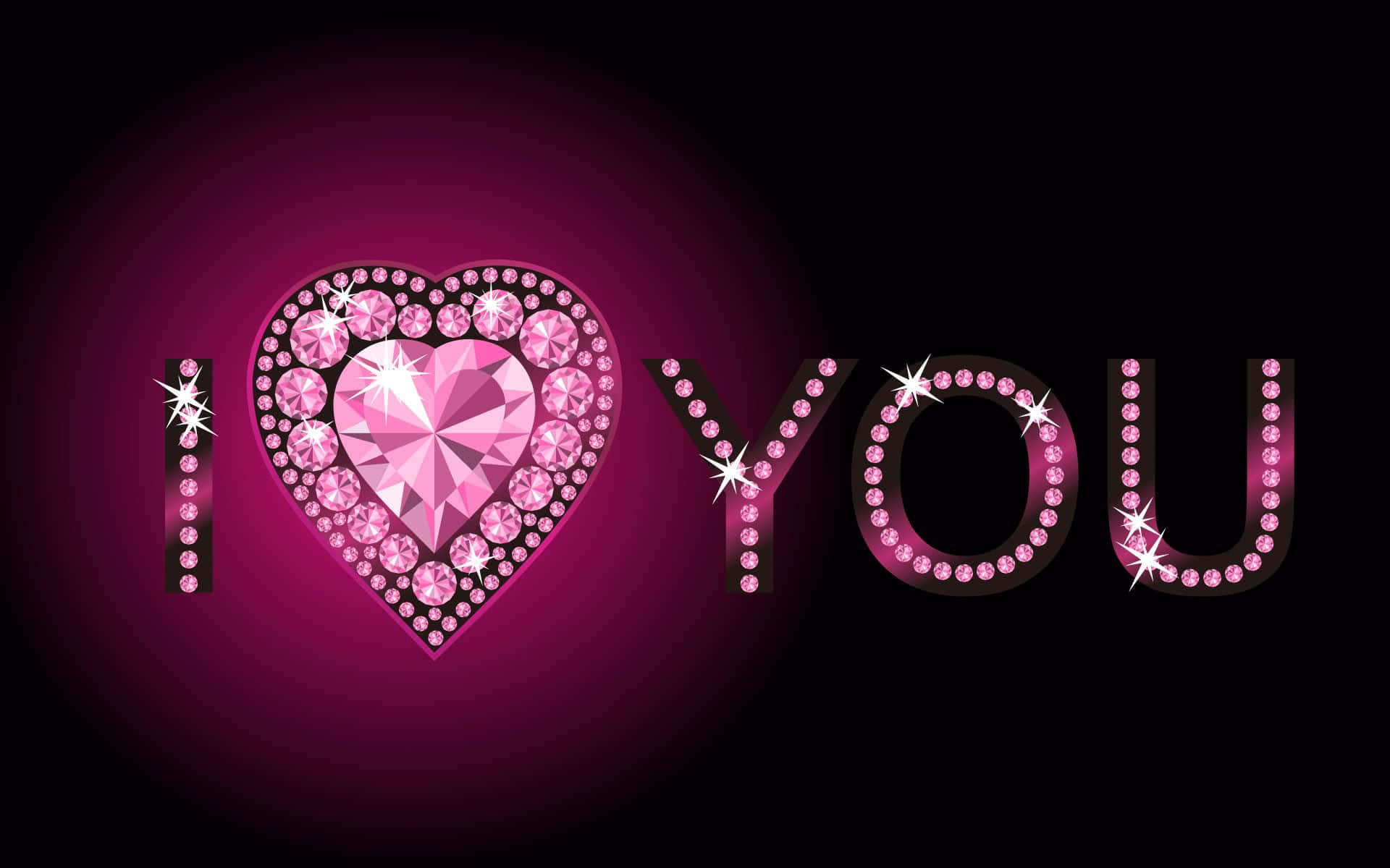 Rosa Juvelbesatt I Heart Pfp Bakgrunner