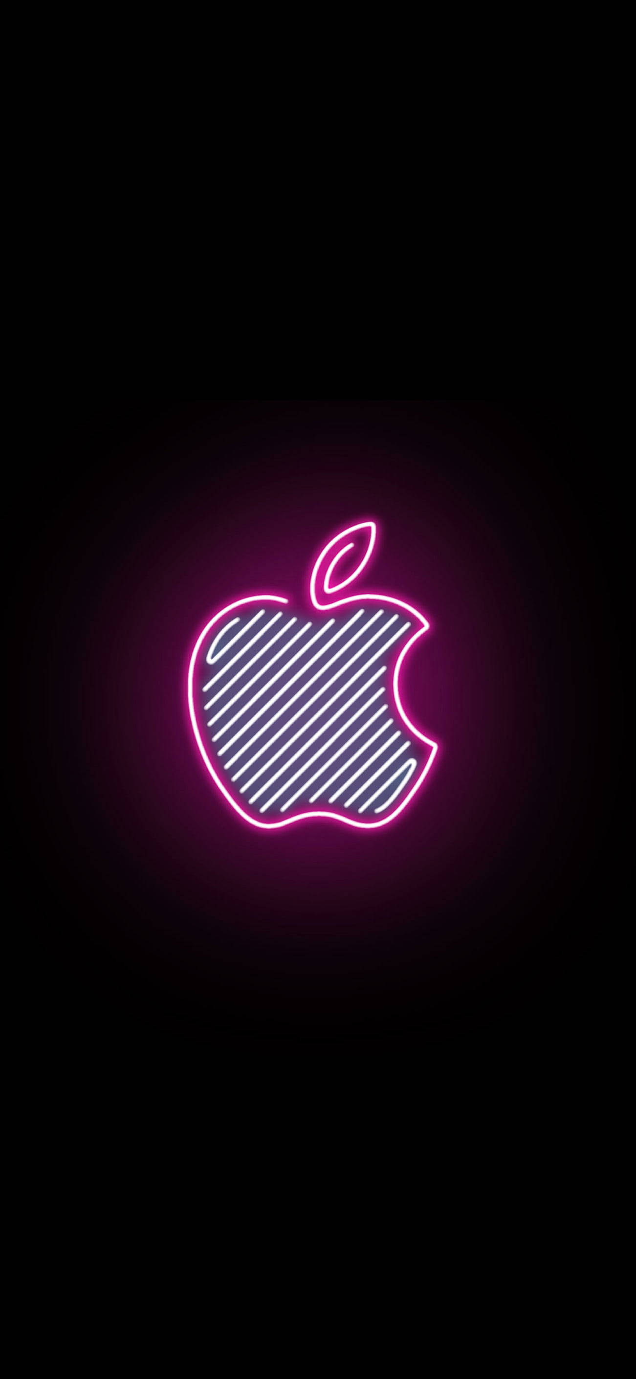 Rosa Neon Estetisk iPhone-logo Bakgrunner