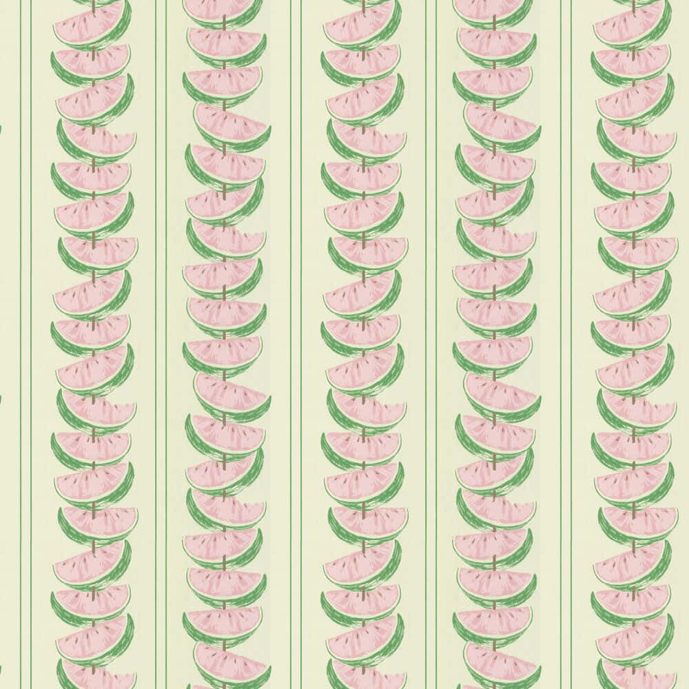 Rosa og grønn estetisk vannmelonmønsterkunst Bakgrunner