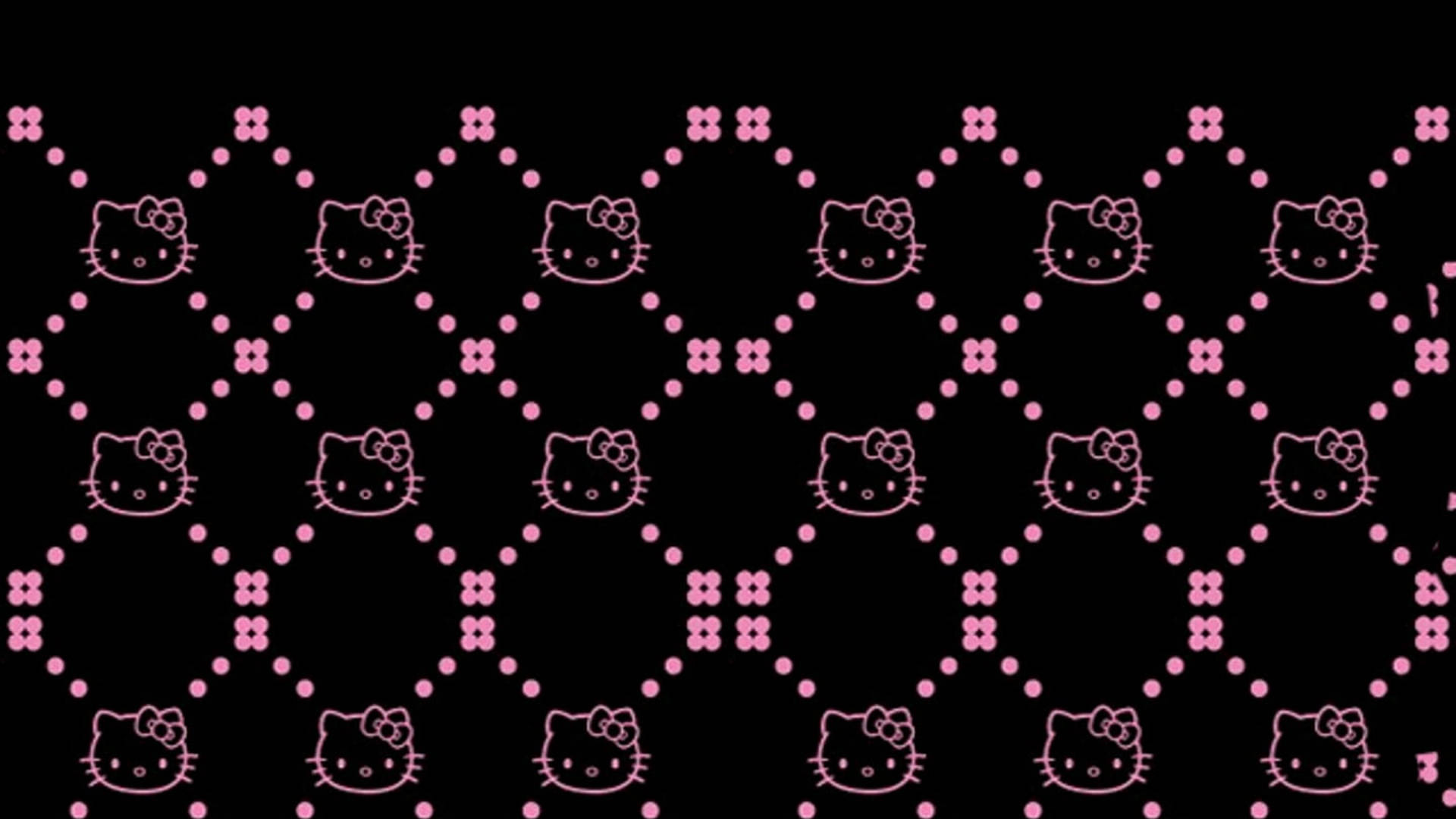 Rosa og svart Hello Kitty-mønster Bakgrunner
