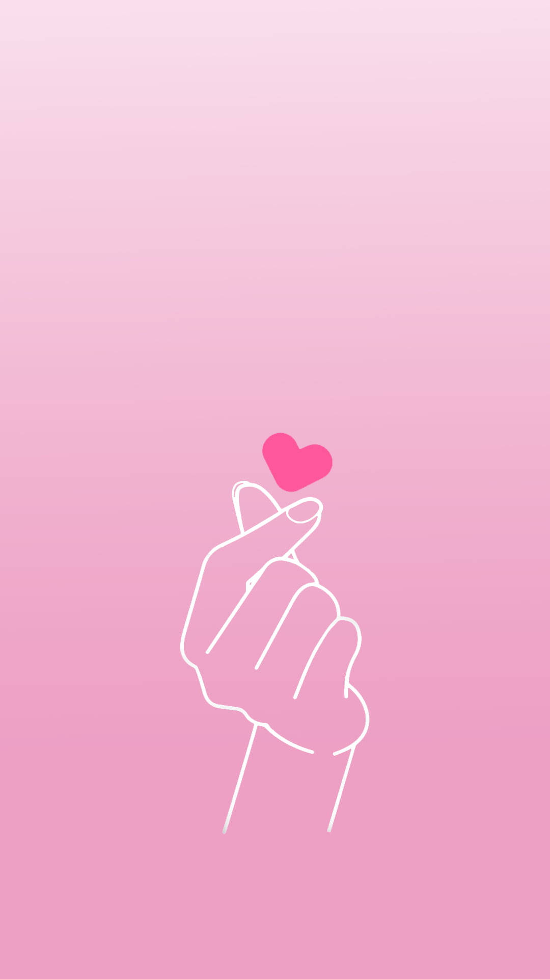 Rosa Saranghae Finger Heart Bakgrunner