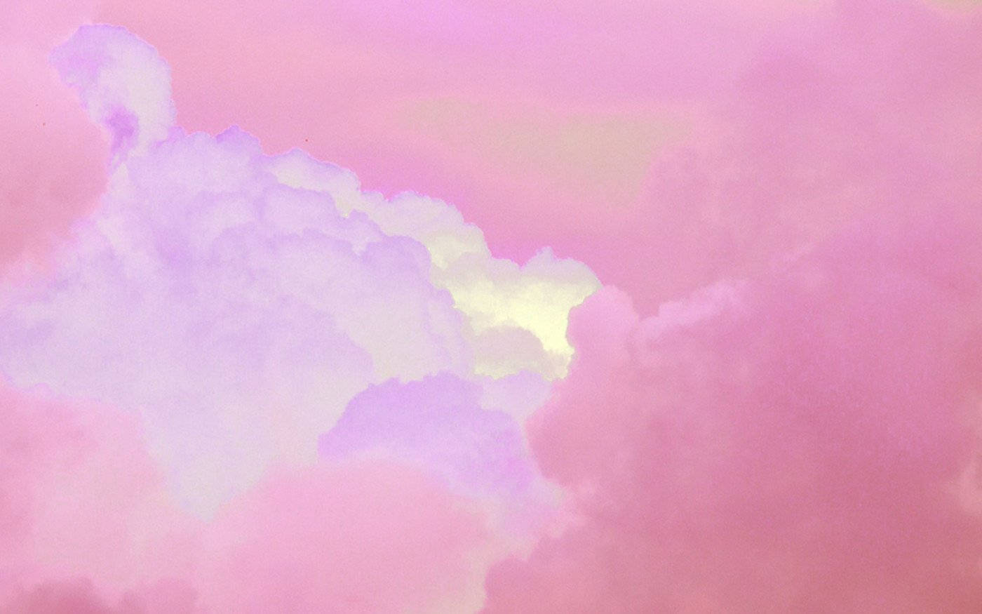 Rosa sky-skjerm