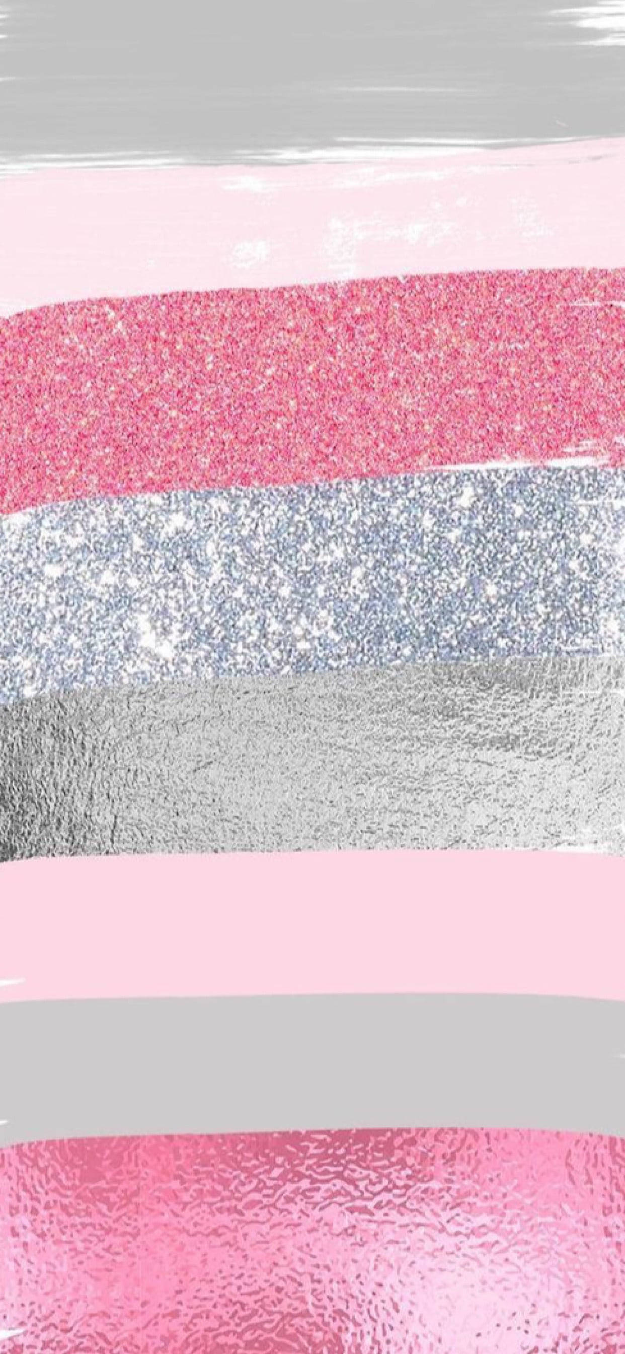 Rosa Sølv Glitterstriper Bakgrunner