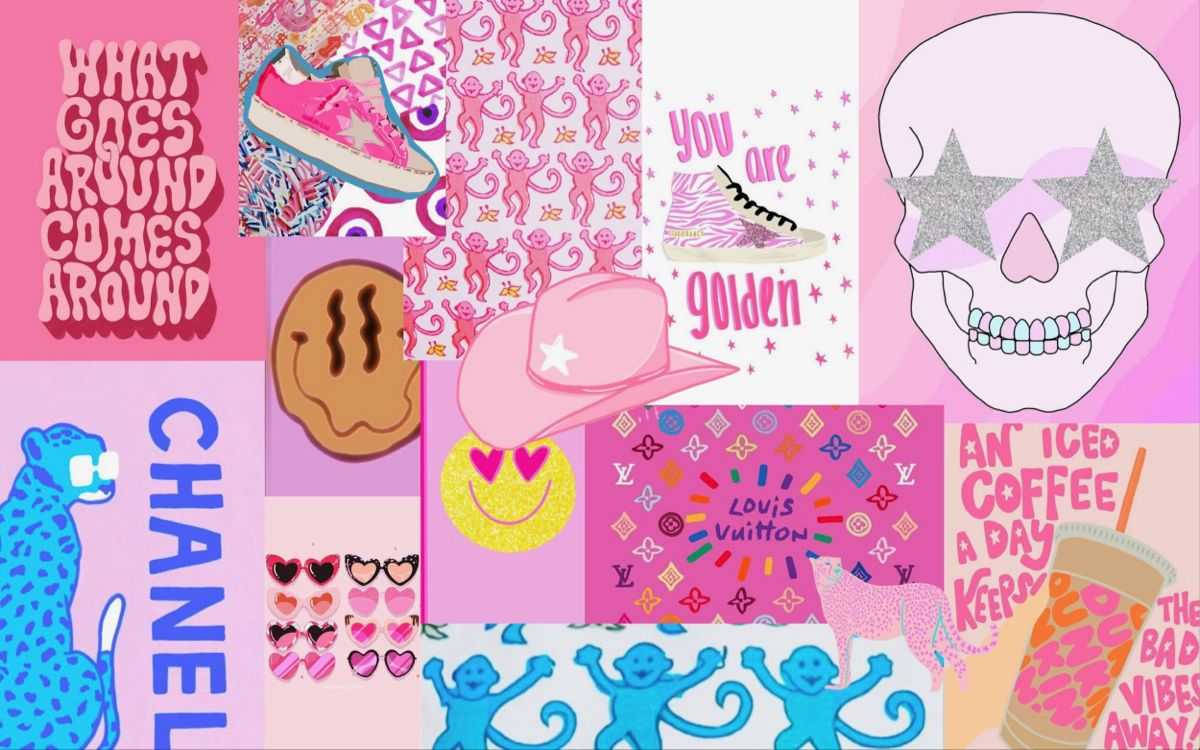 Rosa-tema Tumblr Estetisk og Preppy PFP Bakgrunner