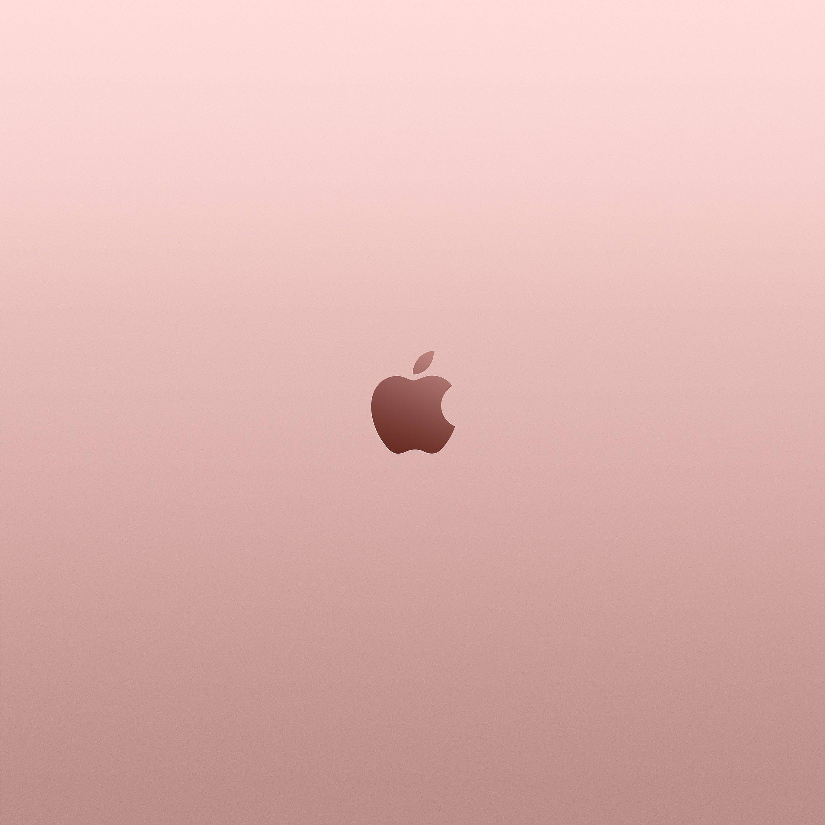Rose Gold estetisk Apple-logo Bakgrunner