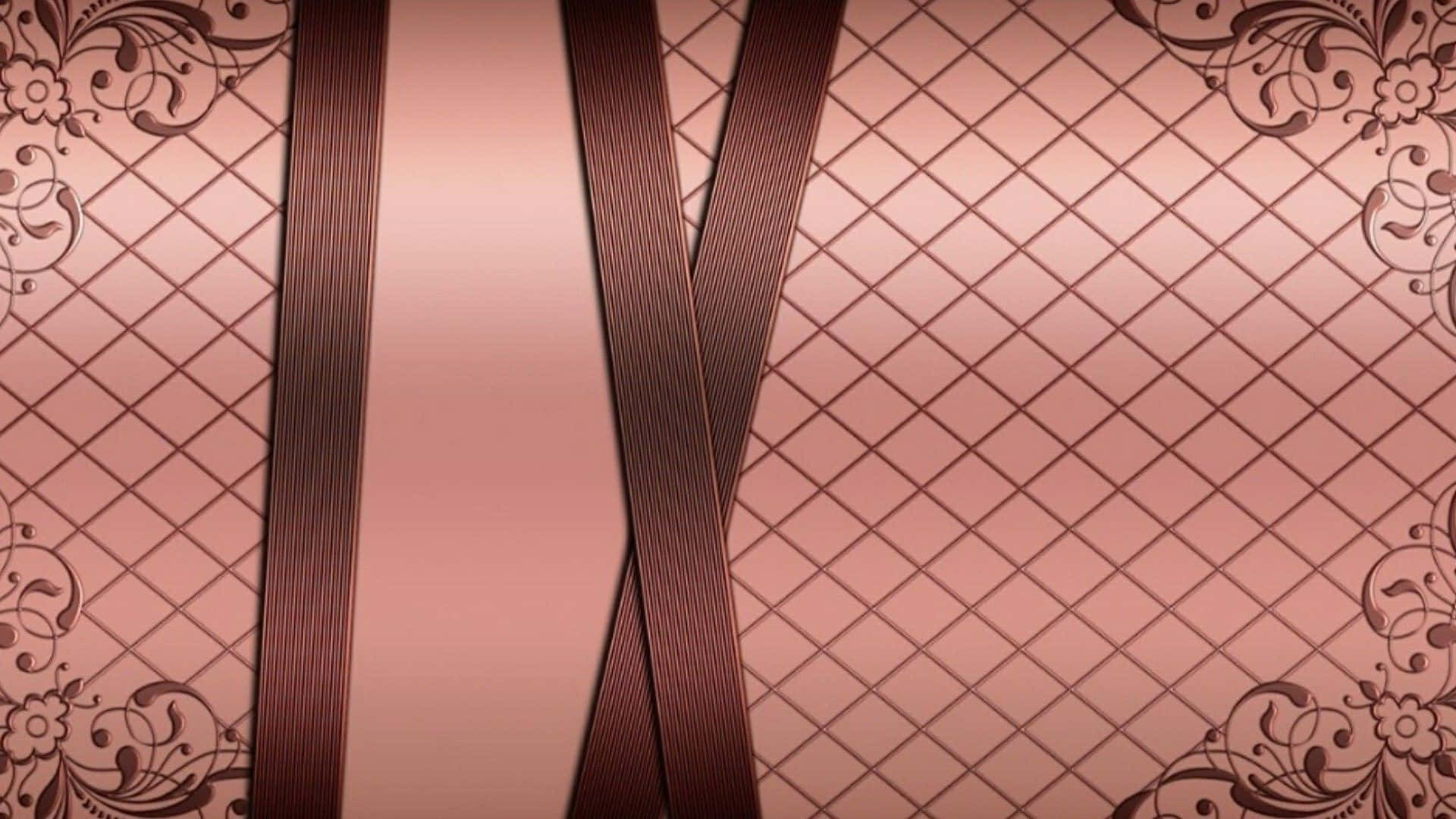 Rose Gold skrivebord med stropper og nett Bakgrunner