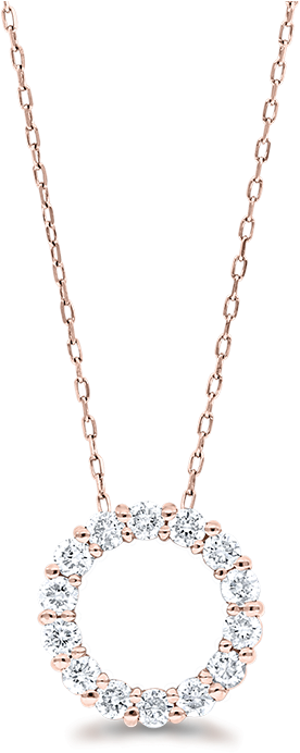 Rose gull diamant sirkel anheng halskjede Bakgrunner