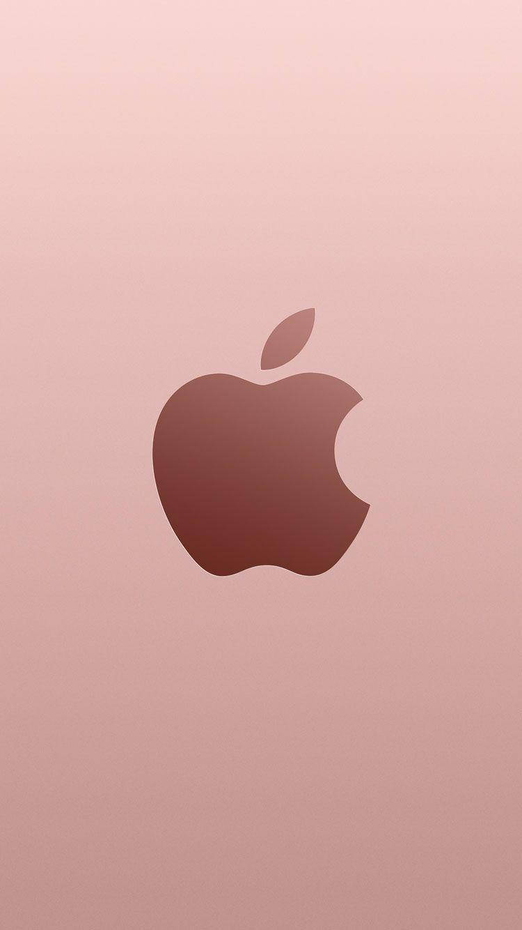 Roségull Apple-logo iPhone SE Bakgrunner