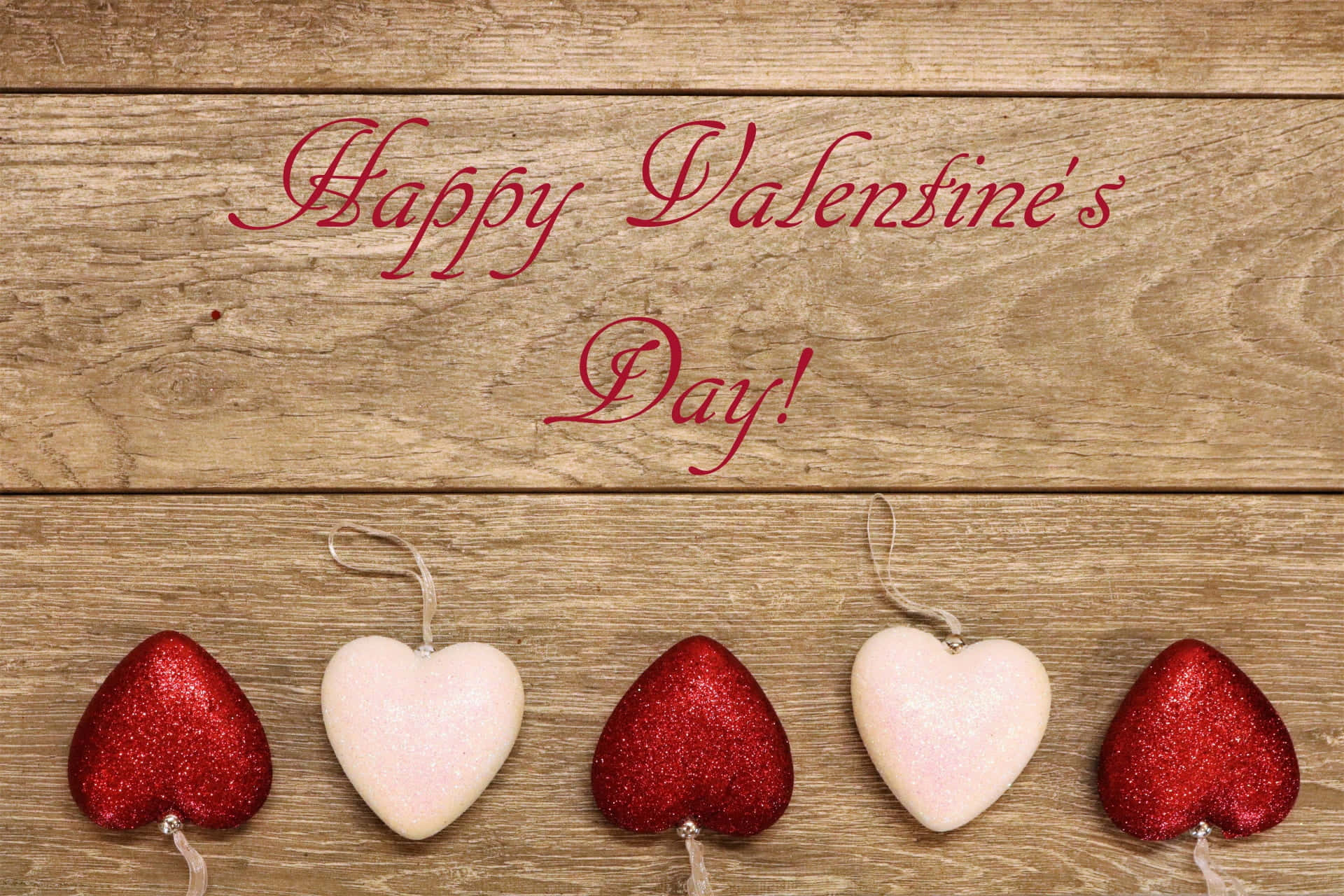 Rustikk Valentinsdag Hvit Rød Bakgrunner