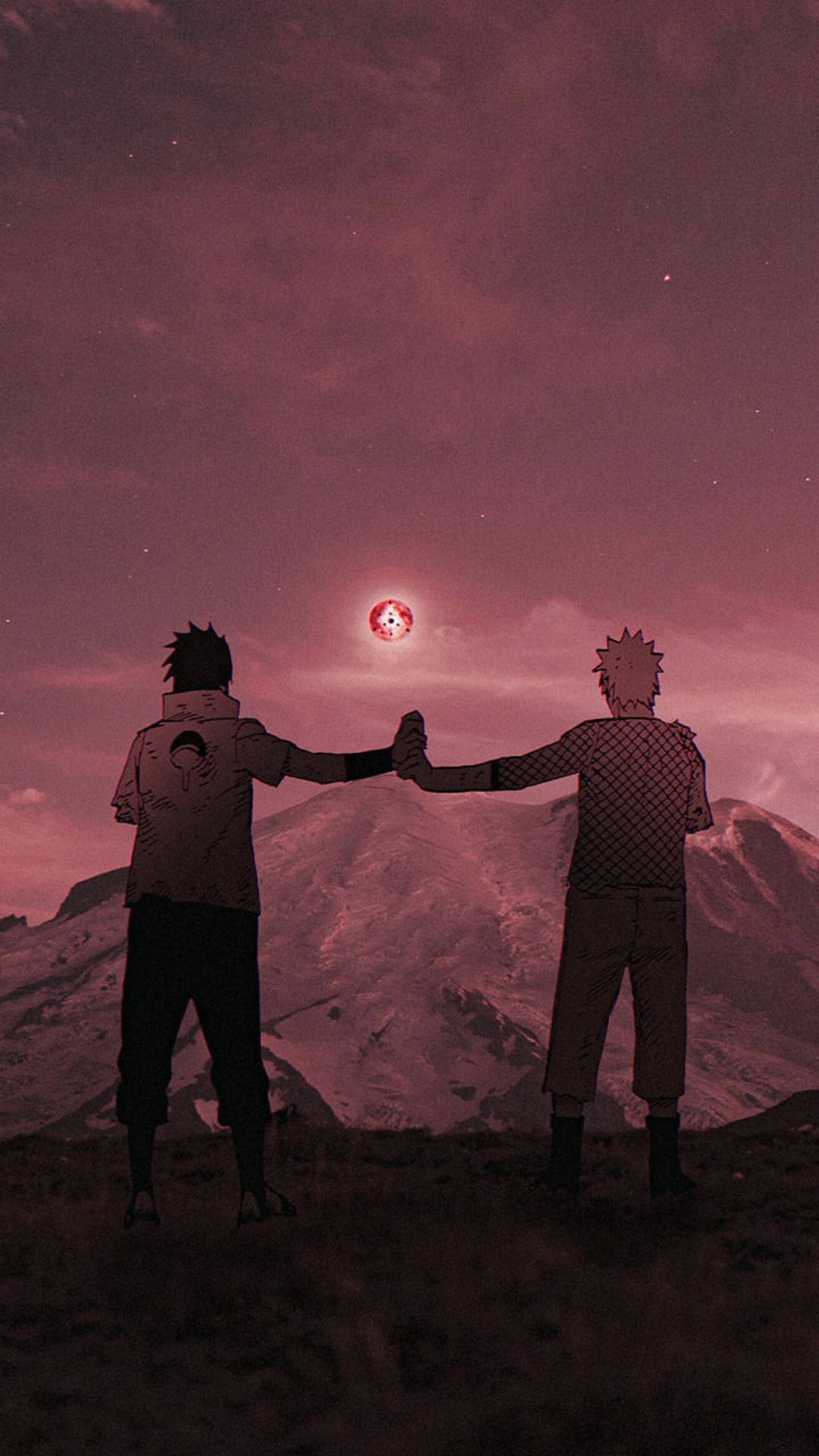 Ryggvisning Sasuke Naruto iPhone Anime Bakgrunner