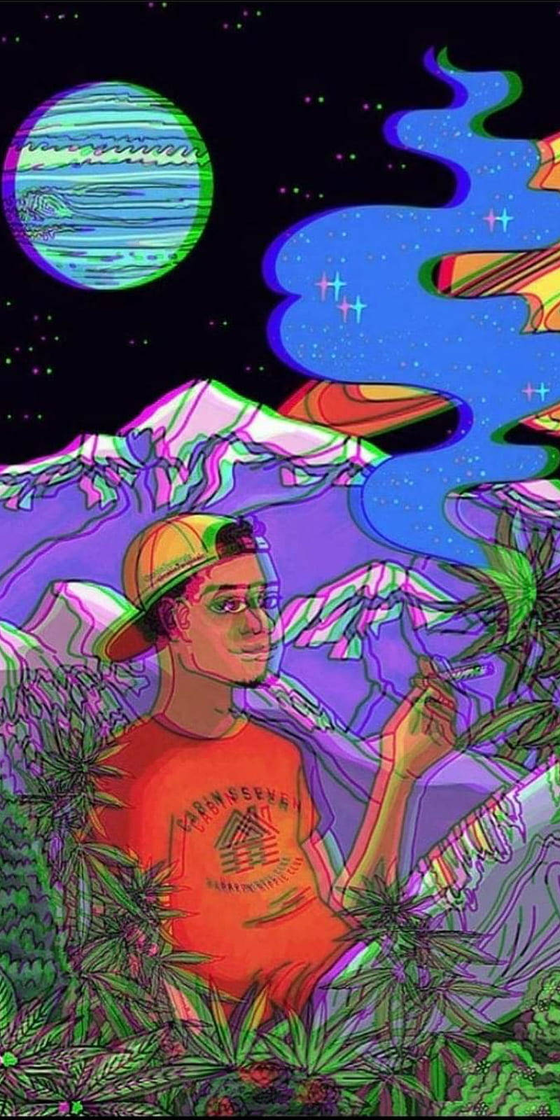 Røyking Trippy Estetikk Bakgrunner