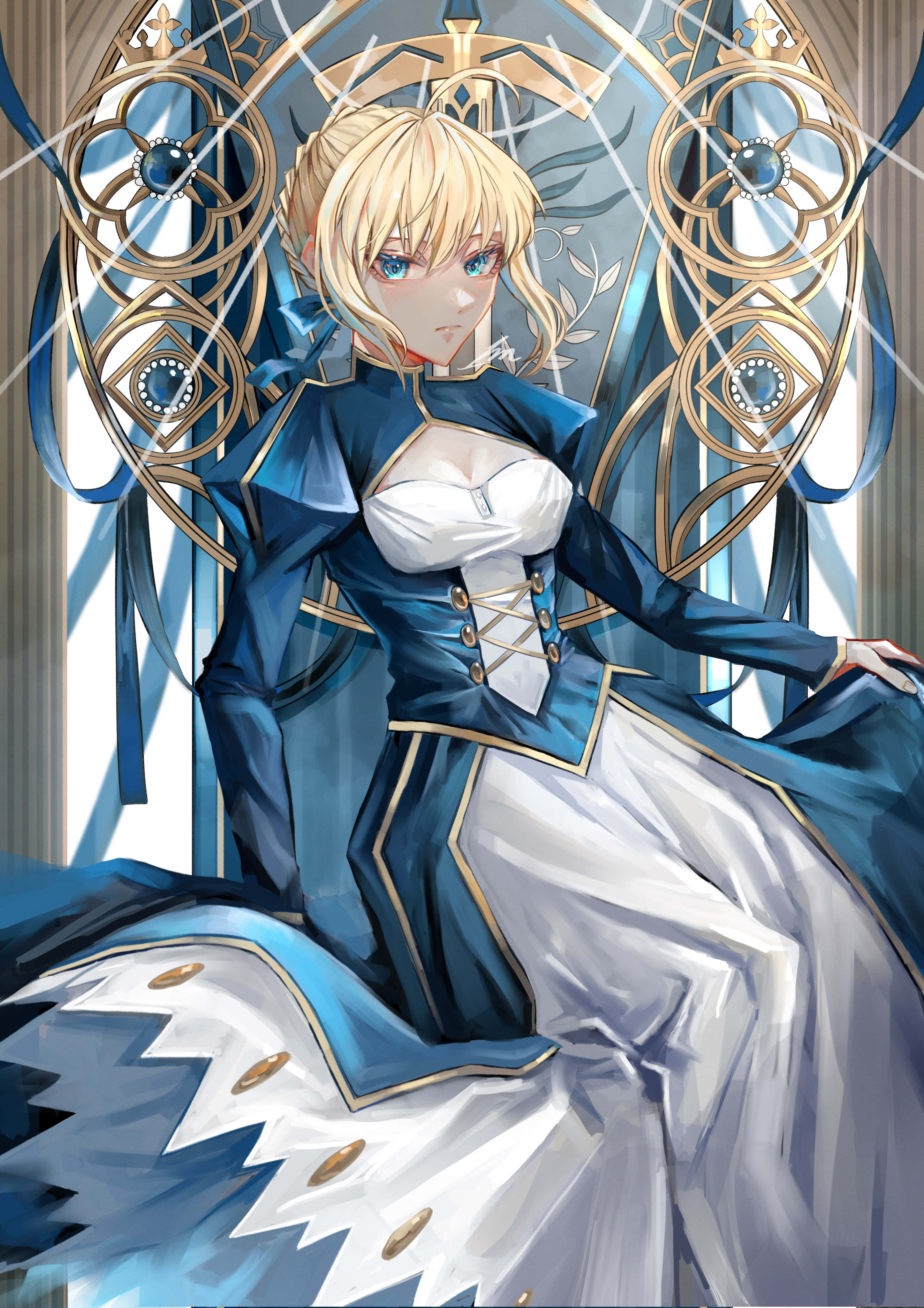 Saber Fate Stay Night på ståltrone Bakgrunner