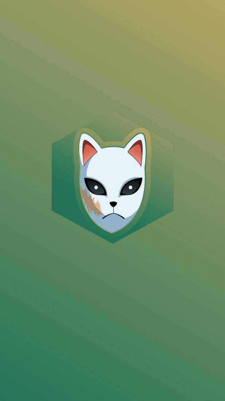 Sabito Demon Slayer Maske Vektorkunst Bakgrunner