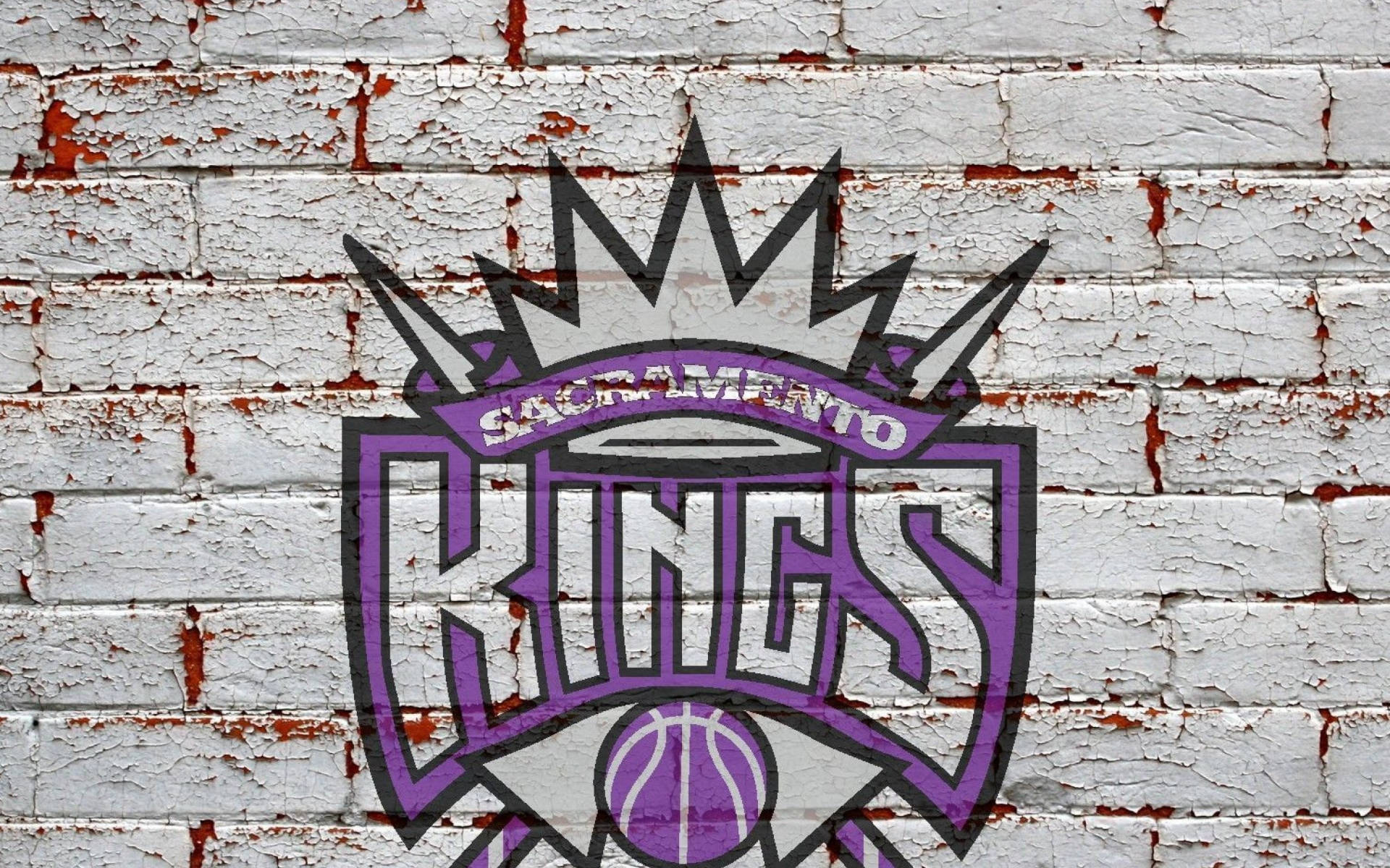 Sacramento Kings logo i murvegg Bakgrunner