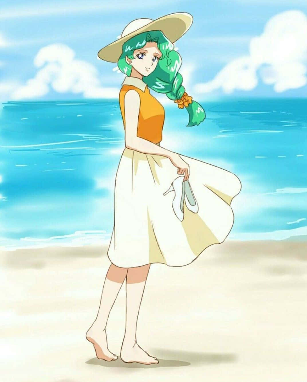 Sailor Neptun i full kampdrakt Bakgrunner
