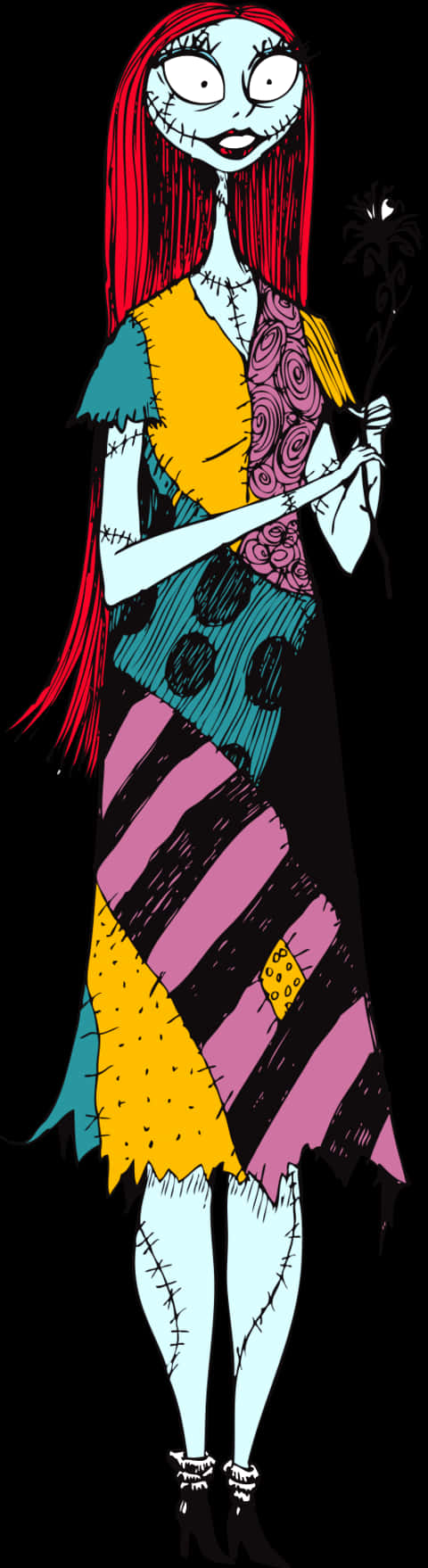 Sally fra The Nightmare Before Christmas Kunstverk Bakgrunner