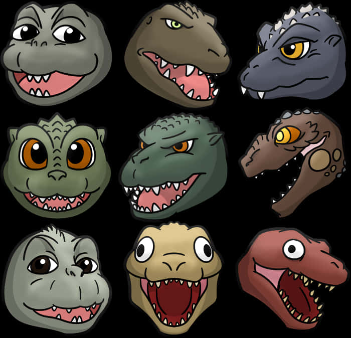 Samling av tegneserie-kaijuhoder Bakgrunner