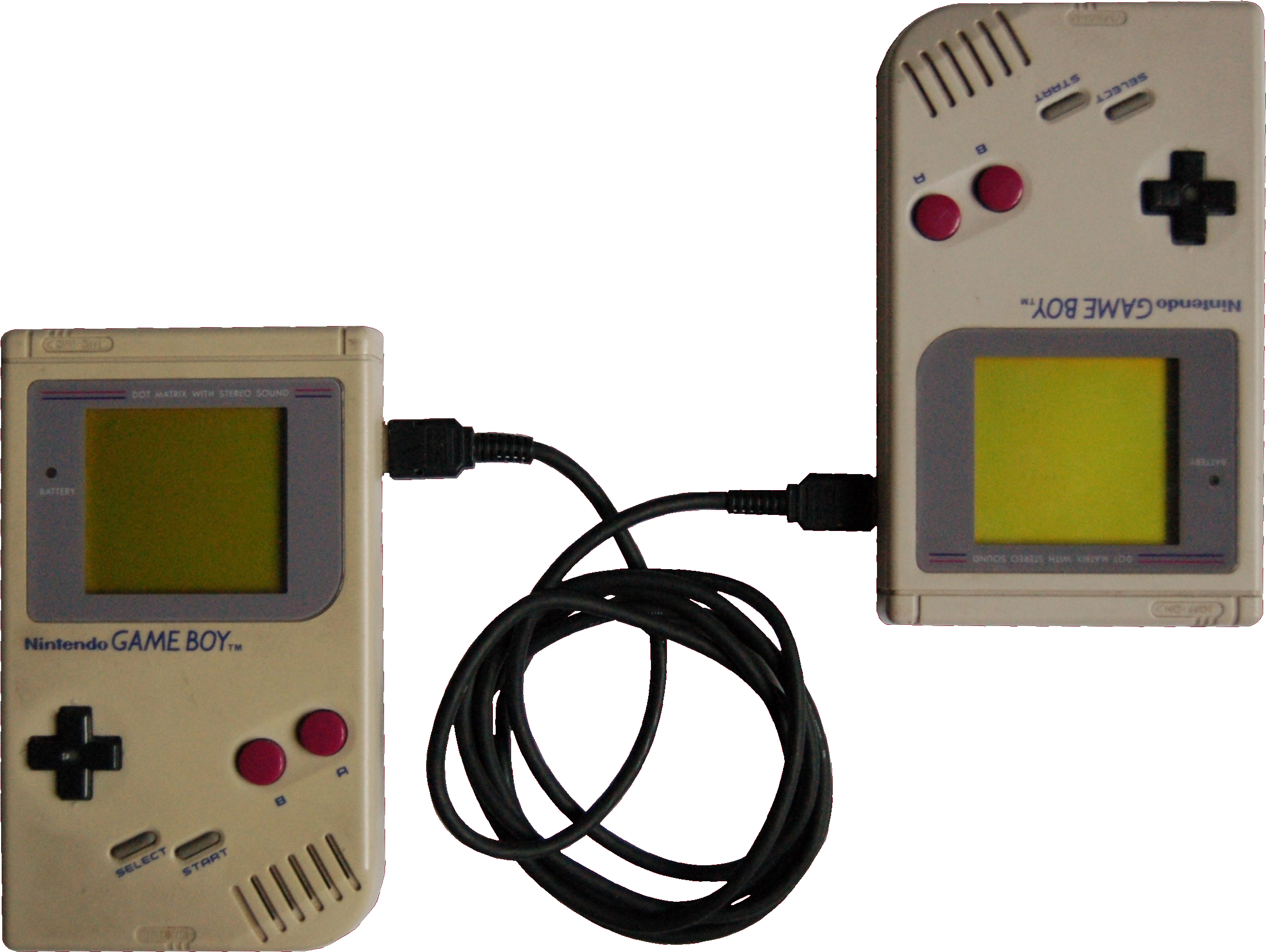 Sammenkoblede originale Game Boys Bakgrunner