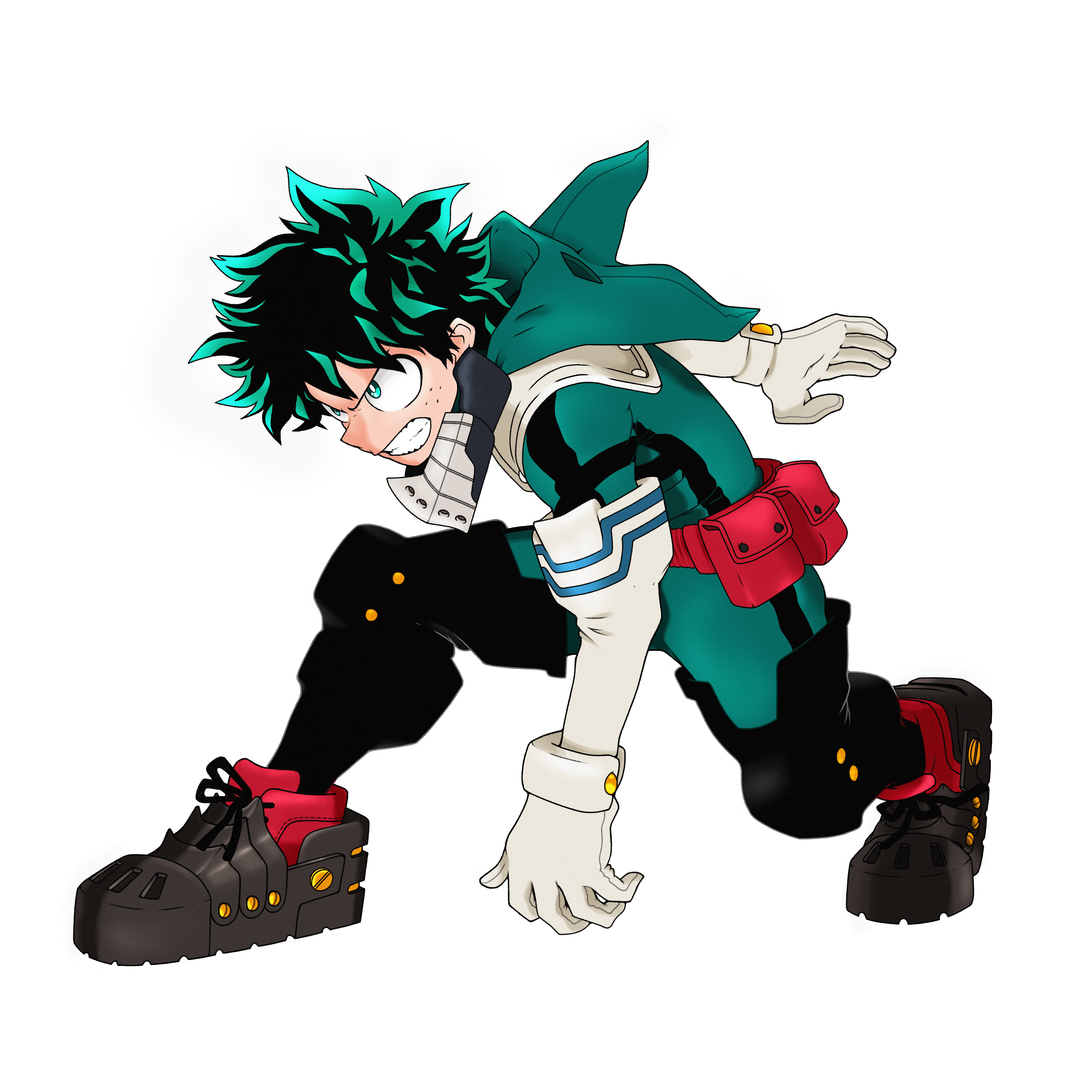 Sammenkrøket Izuku Midoriya 4K Bakgrunner
