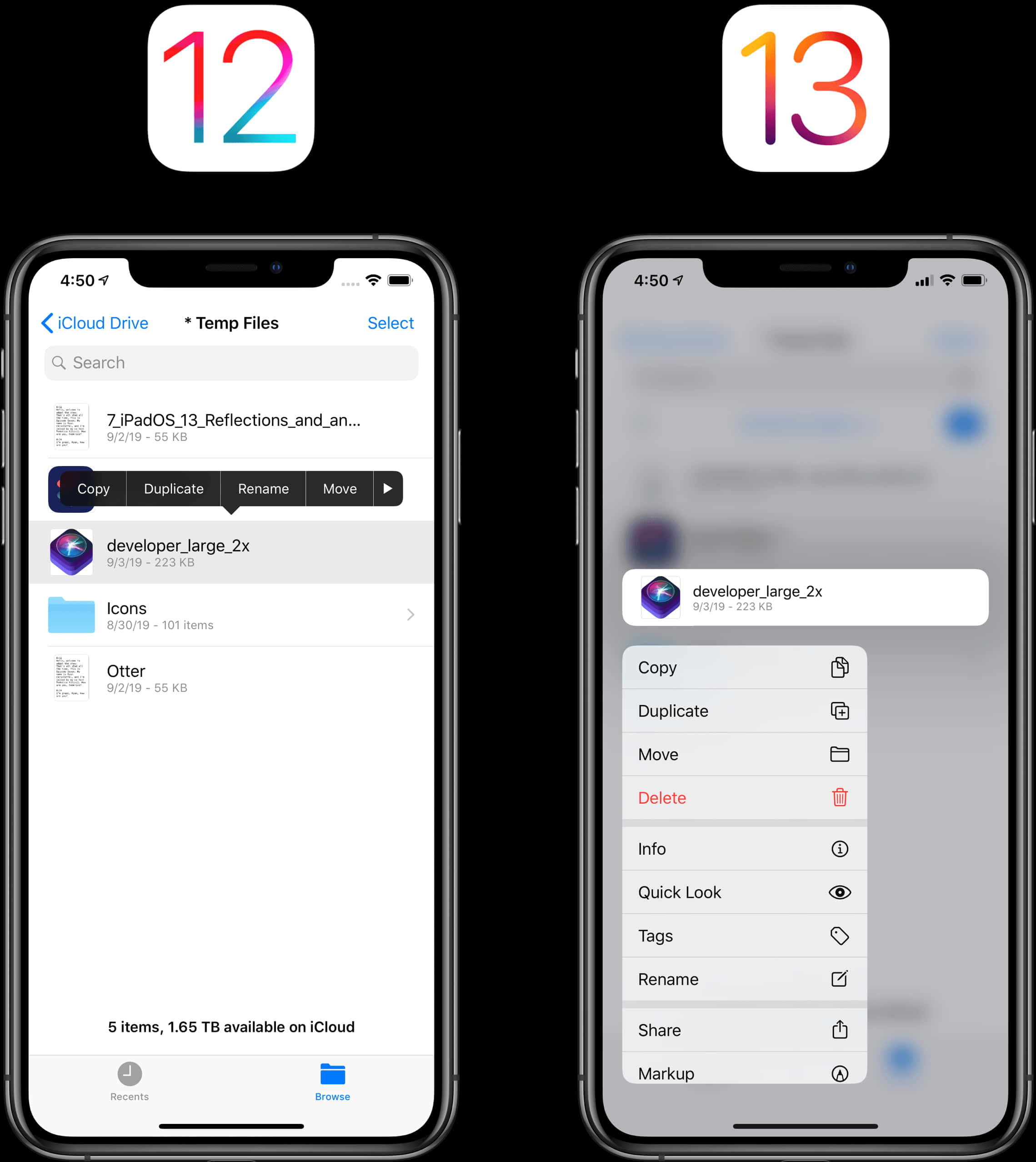 Sammenligning av iPhone 12 vs 13 Bakgrunner