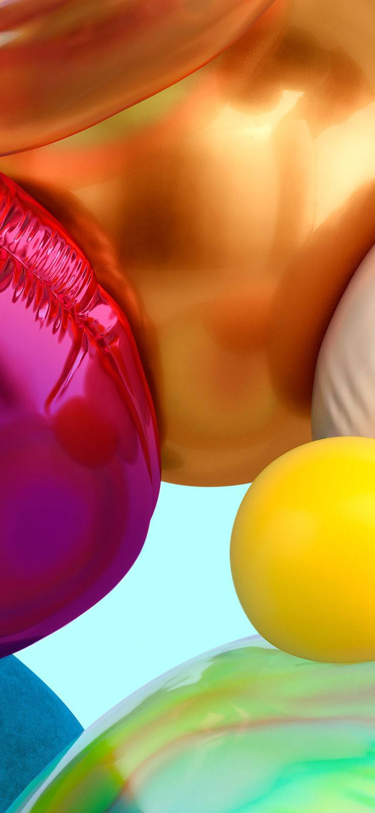 Samsung A71 viser en fengslende bakgrunn med flerfargede ballonger Bakgrunner