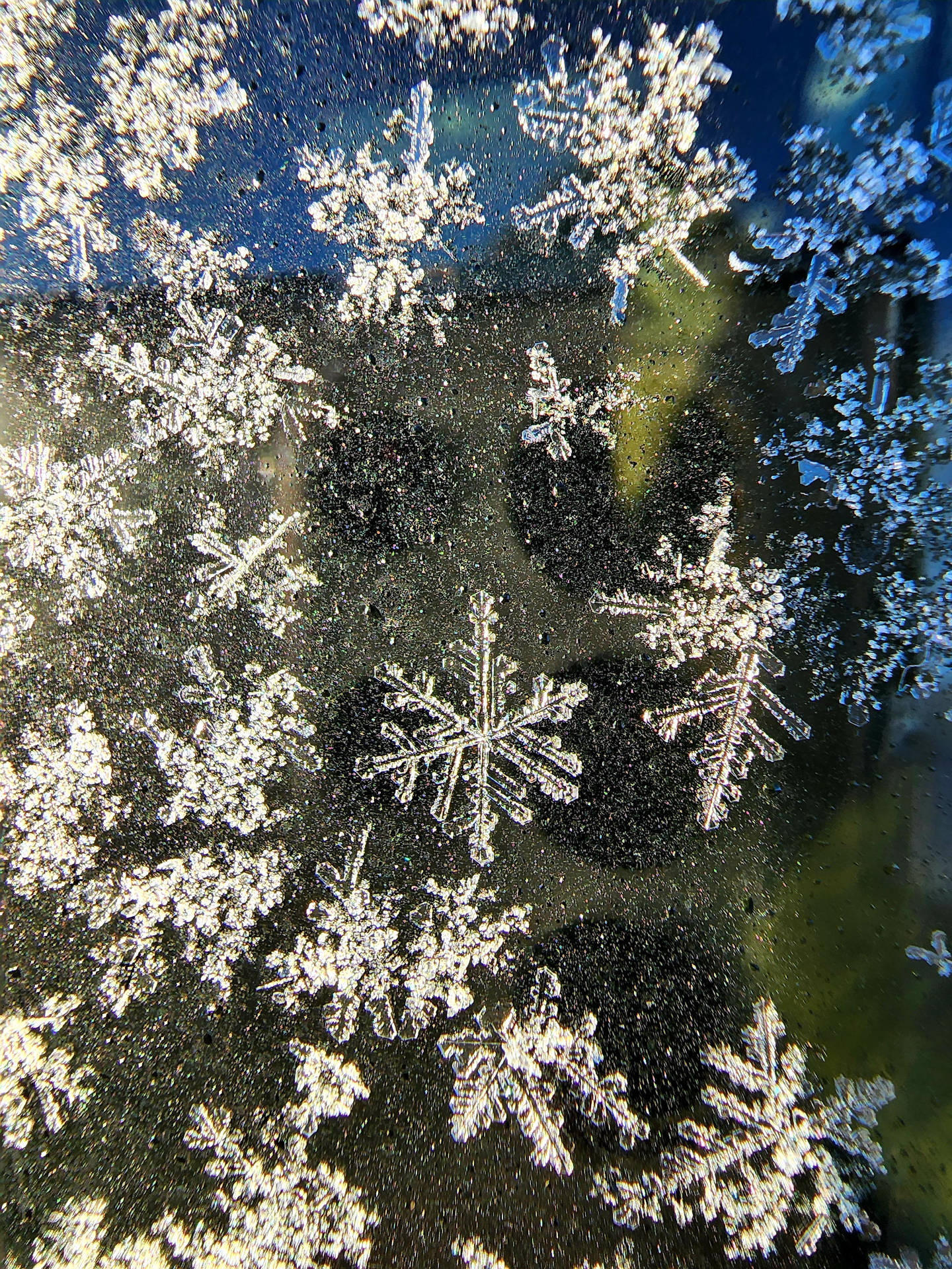 Samsung Galaxy S22 snøfnugg bakgrunnsbilde