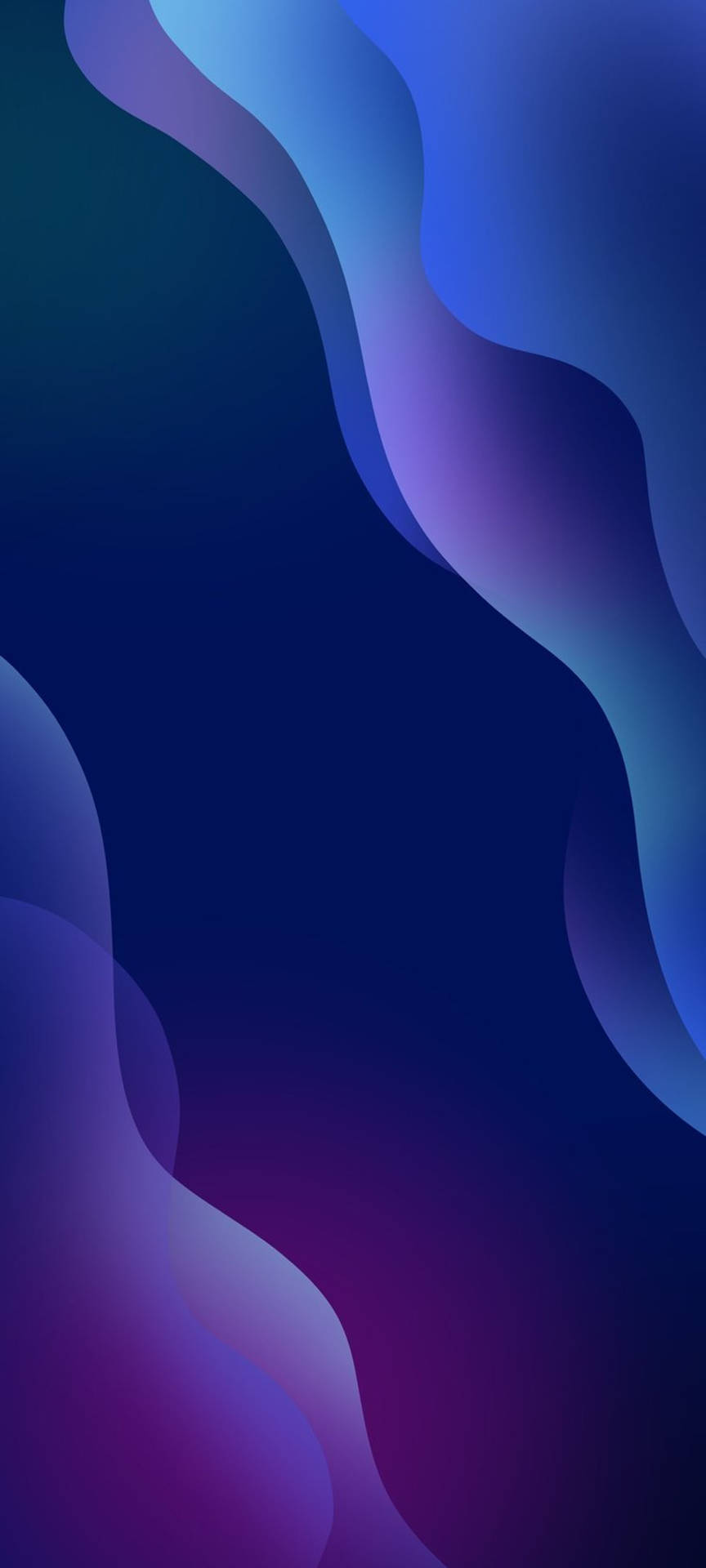 Samsung Galaxy S22 purpurblå bølger bakgrunnsbilde