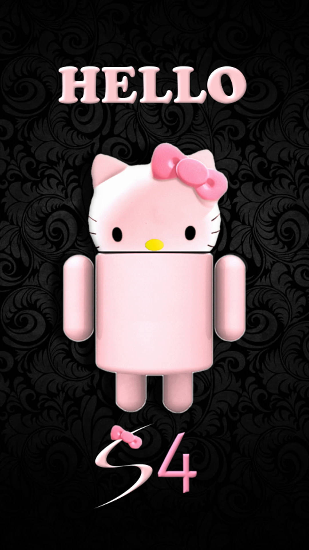Samsung Galaxy S4 Svart Hello Kitty Bakgrunner