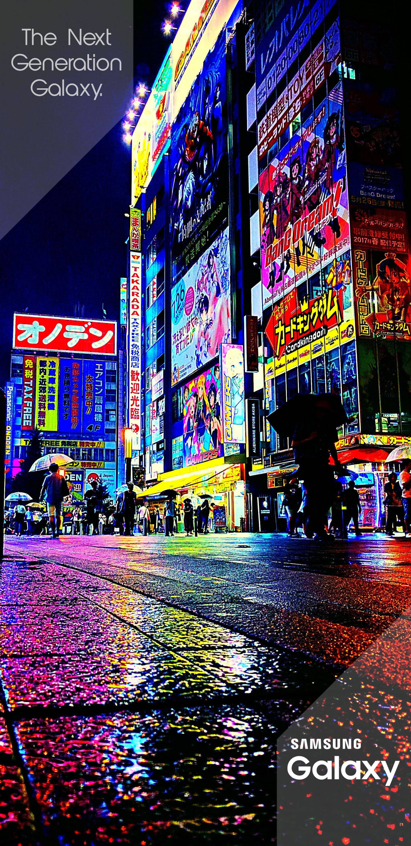 Samsung Galaxy Tokyo gateskilt Bakgrunner