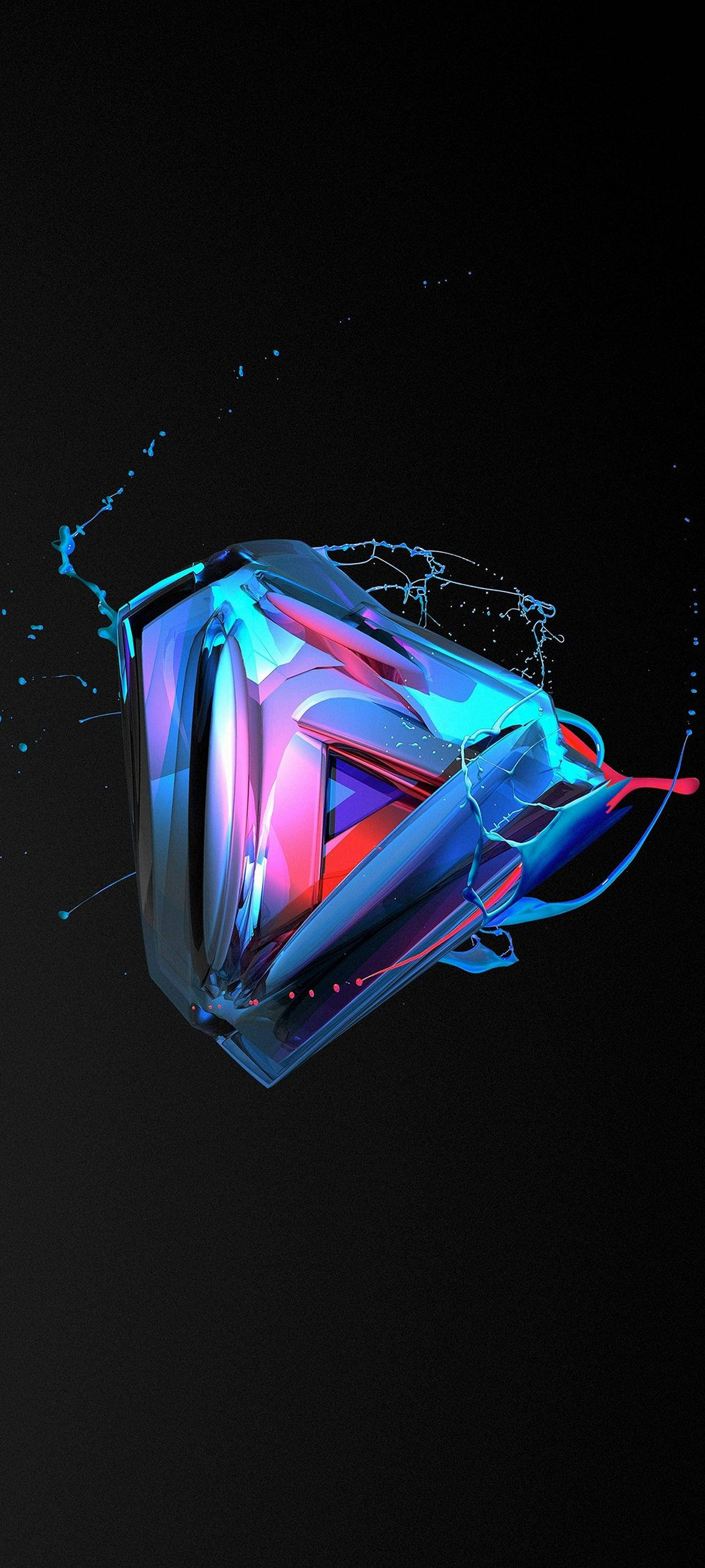 Samsung S21 Ultra Iridescent Triangle Bakgrunner