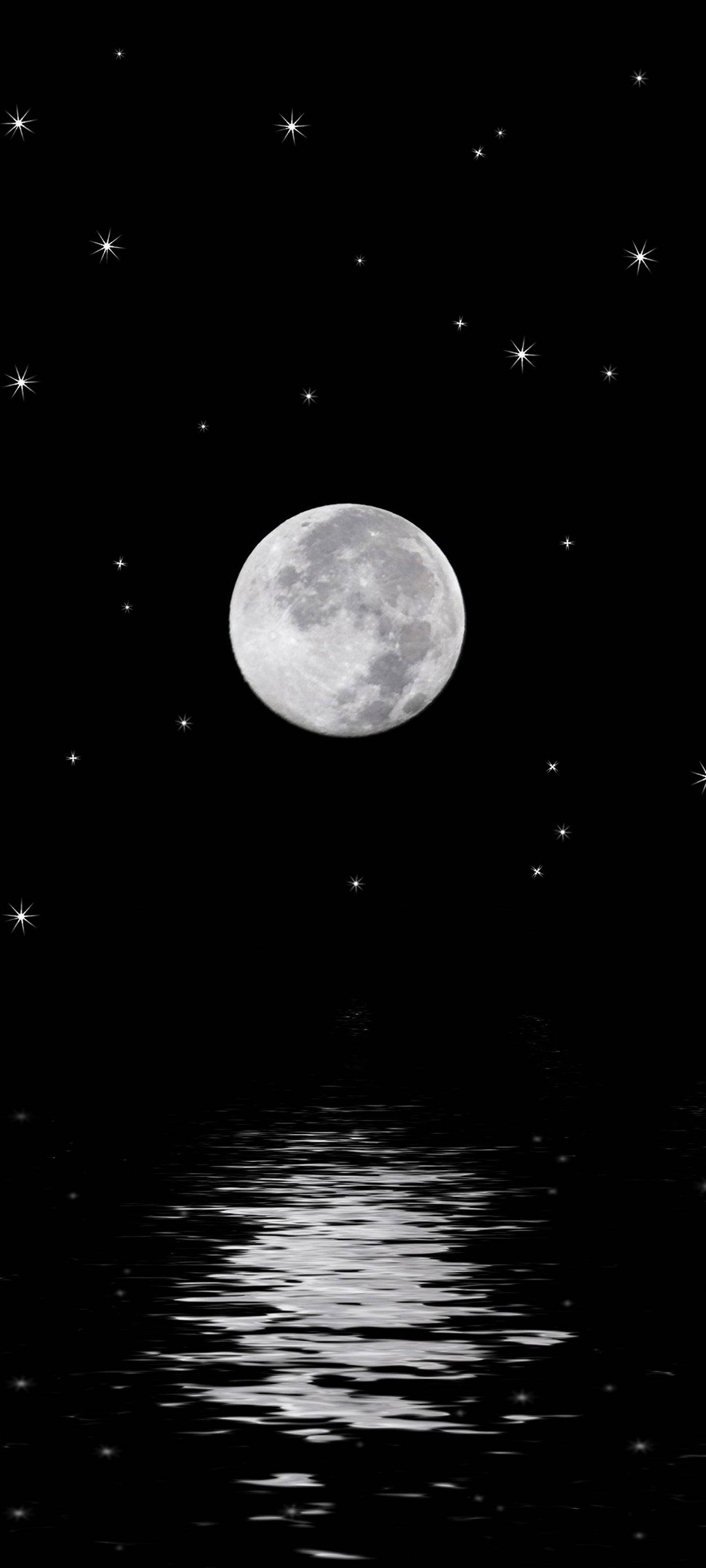 Samsung S21 Ultra Full Moon Bakgrunner