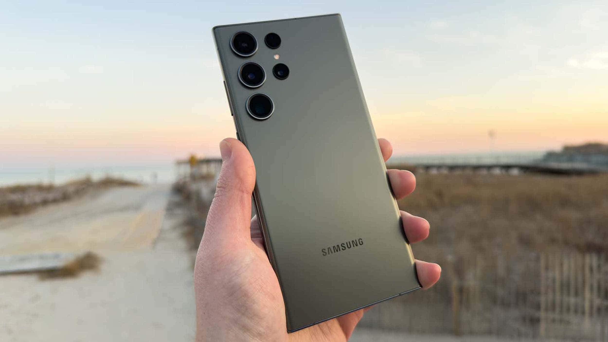 Samsung S23 Ultra håndholdt strandbakgrunn Bakgrunner