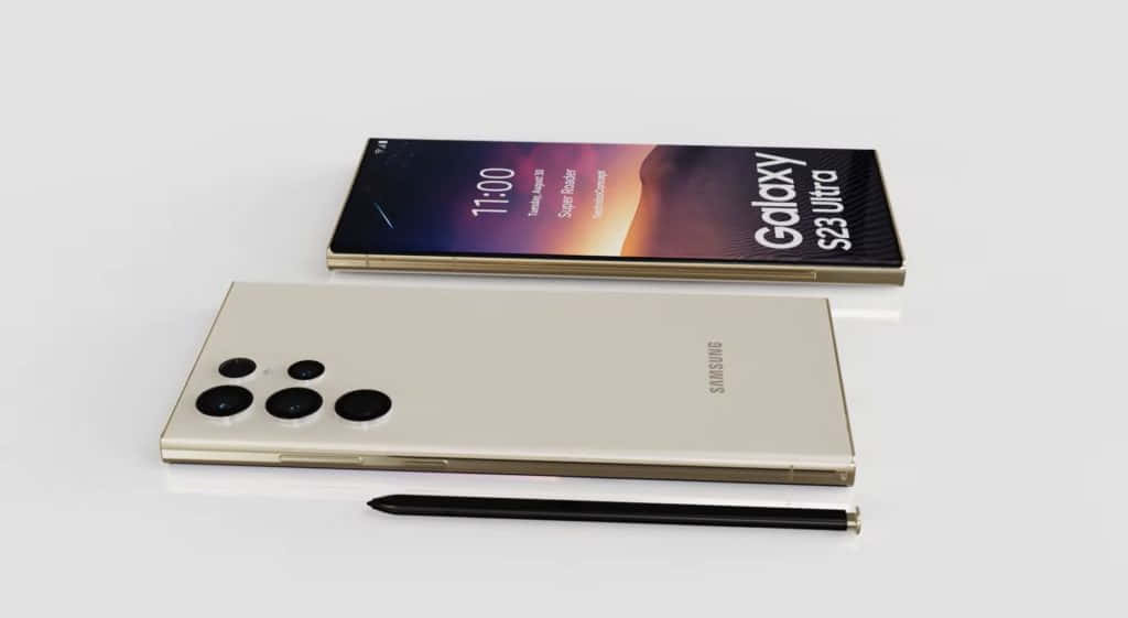 Samsung S23 Ultra Gull Bakgrunner