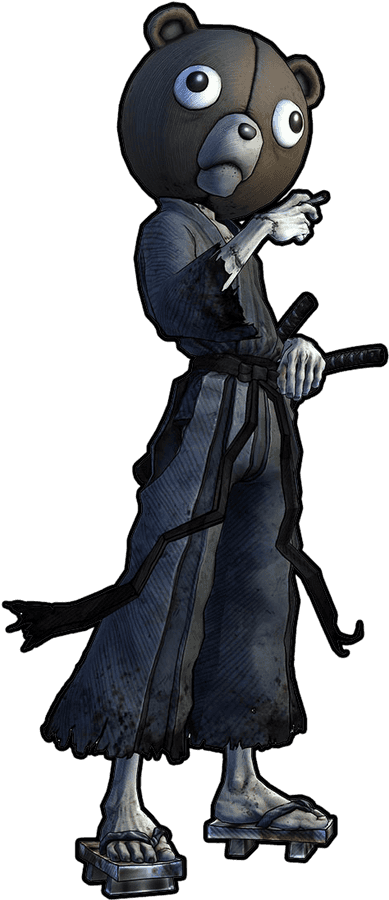 Samurai-bjørn karakterillustrasjon Bakgrunner