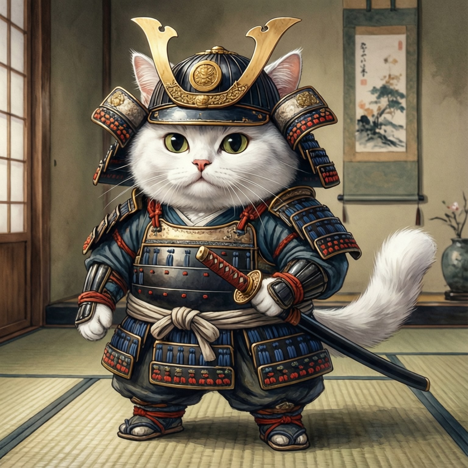 Samurai-katt Bakgrunner