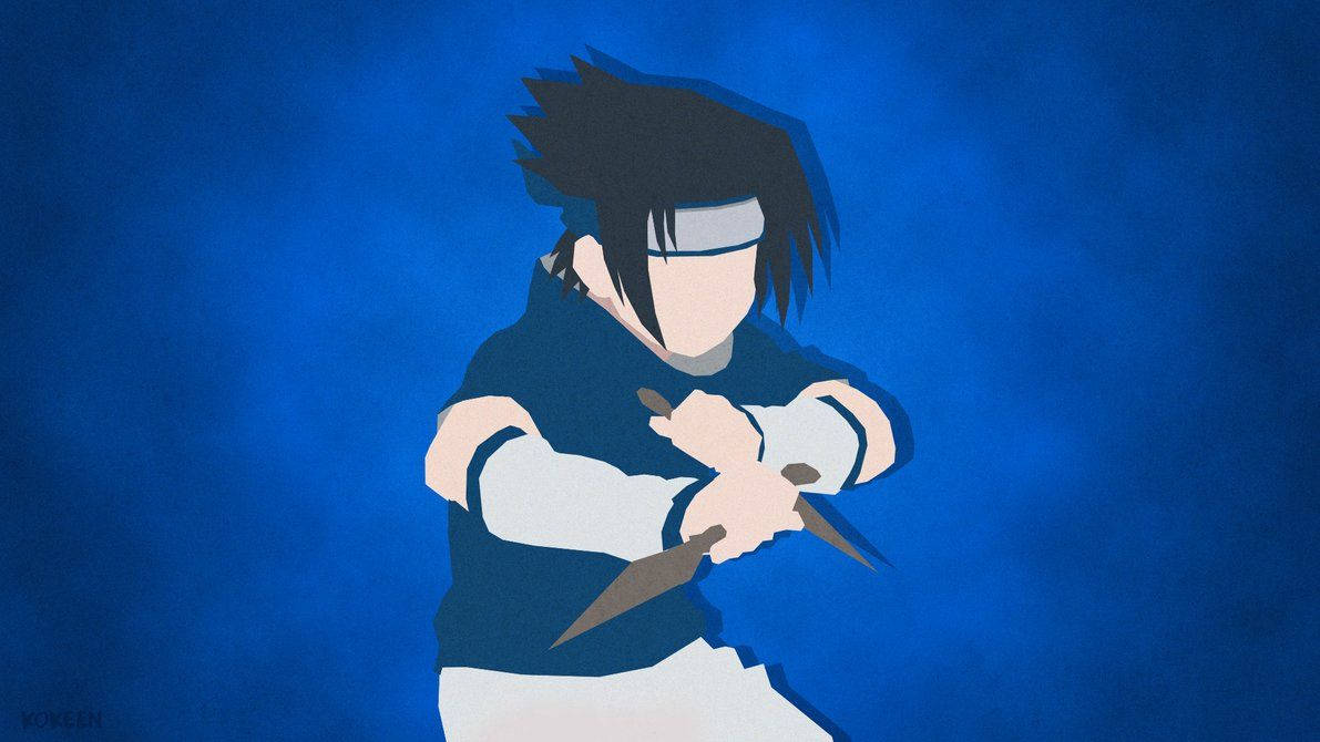 Sasuke Uchiha i kongeblått kunstverk Bakgrunner