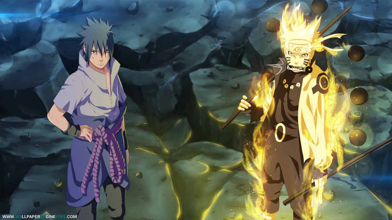 Sasuke Uchiha i Visdommens seks veier-modus Bakgrunner