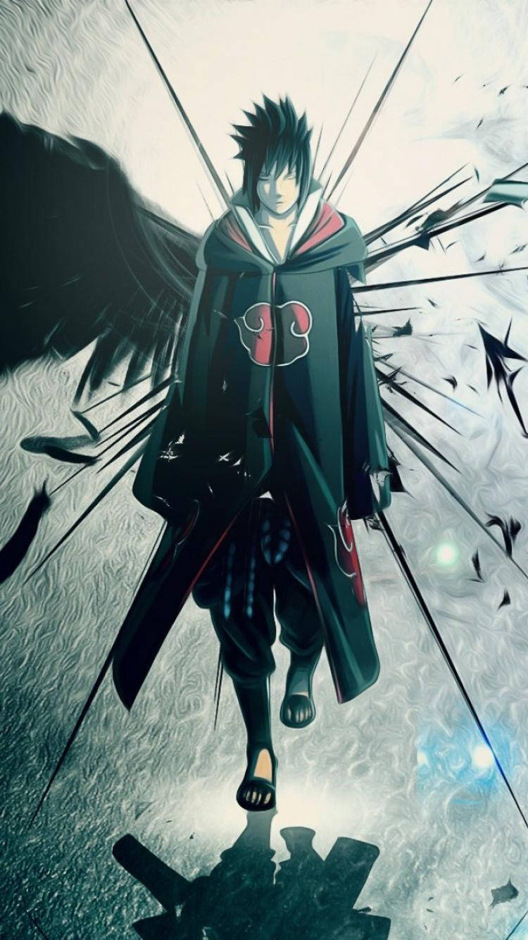 Sasuke Uchiha ifører seg Akatsuki-kappen Bakgrunner